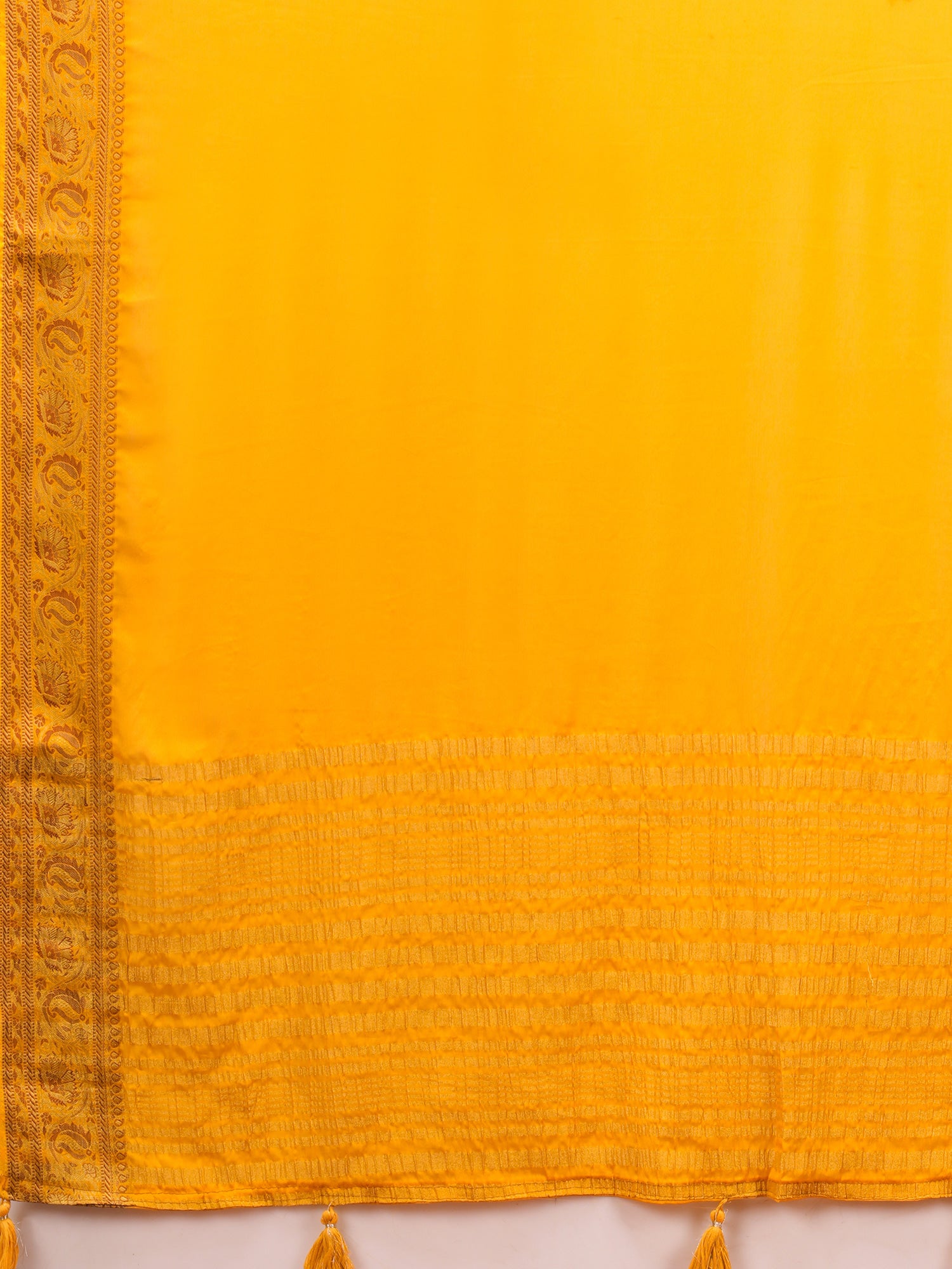 Orange Mysore Silk saree – detail view 4
