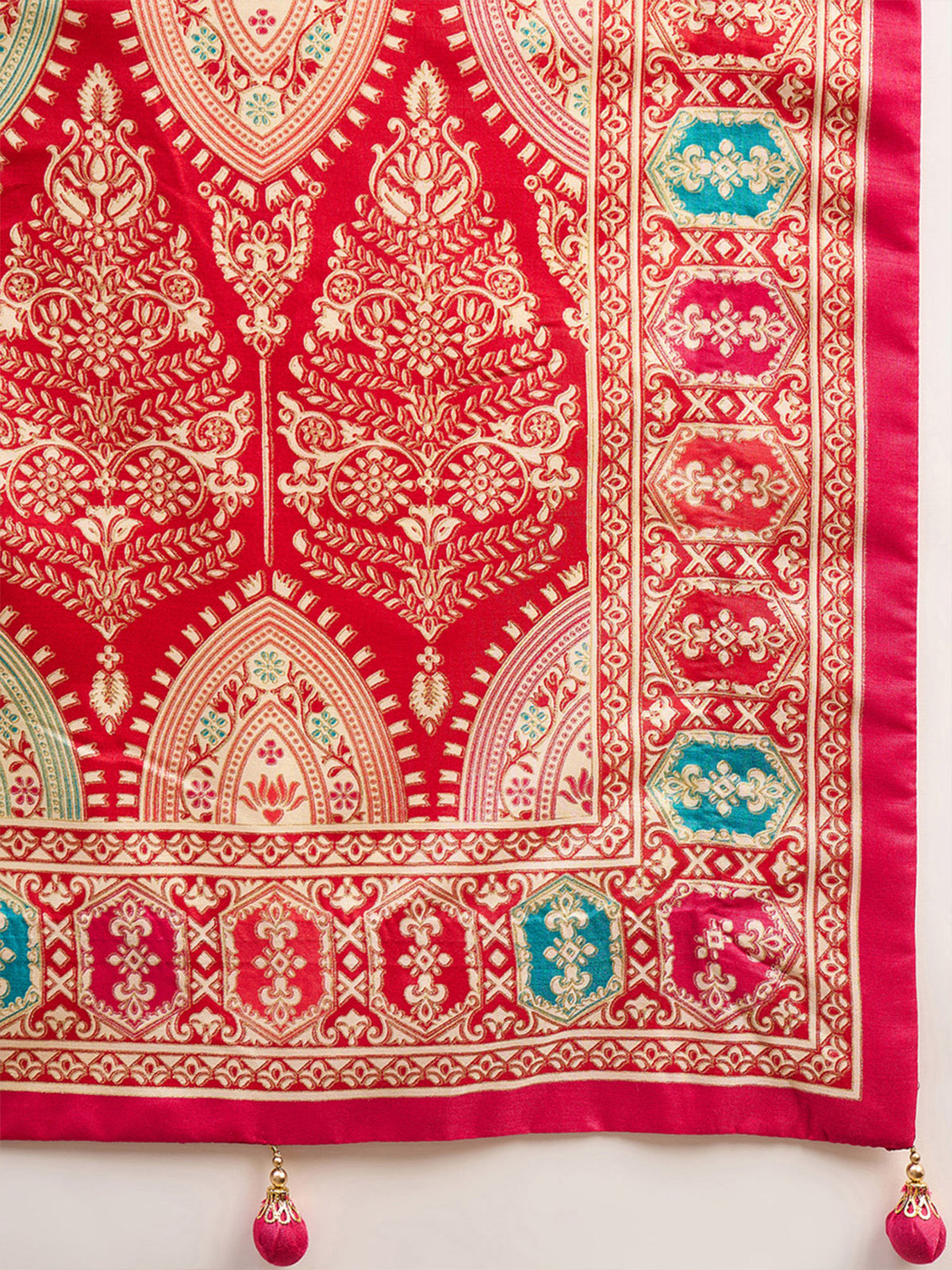 Pink Silk Blend saree – detail view 5