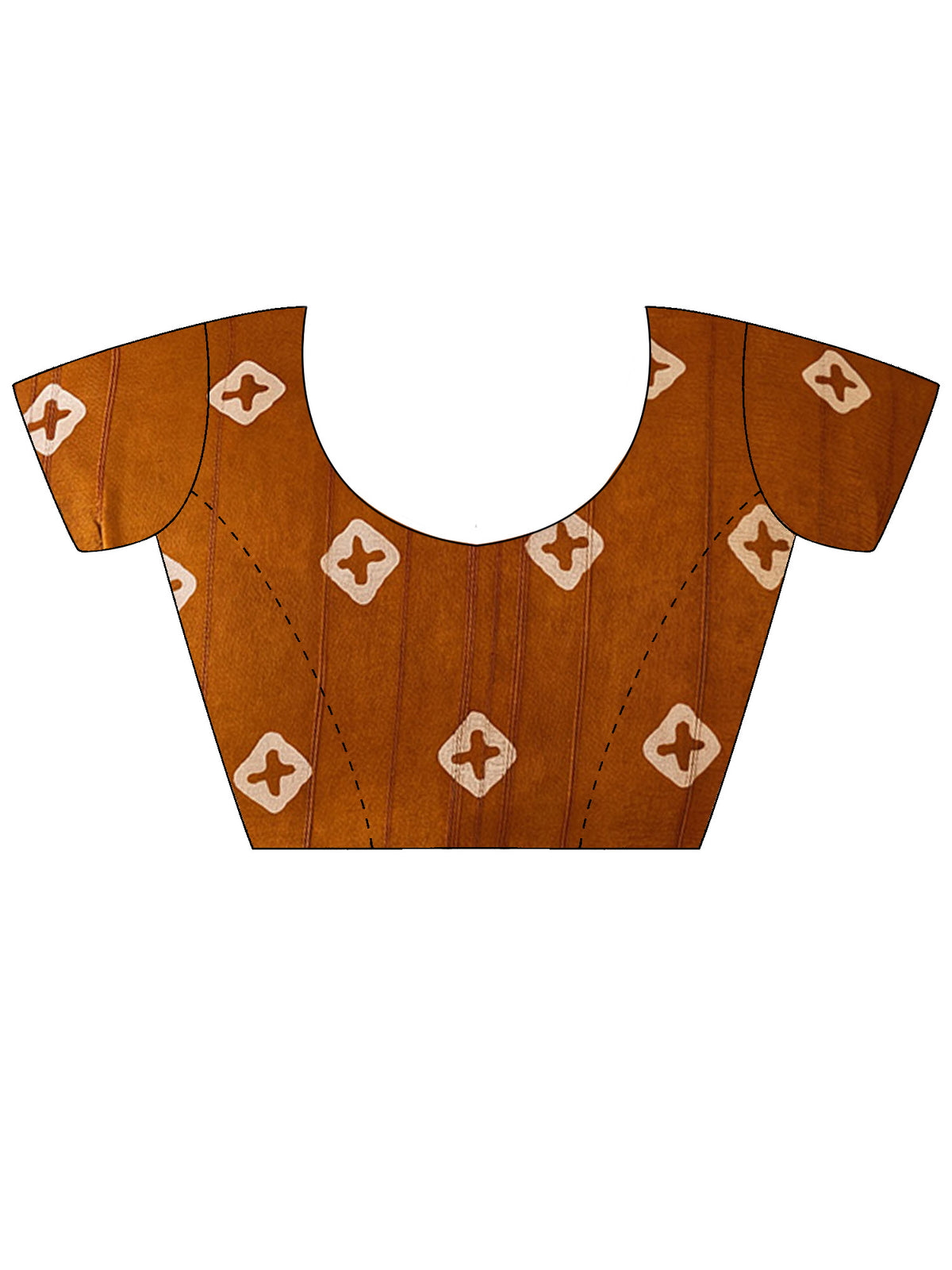 Unstitched mustard silk blend blouse piece with ethnic motif design