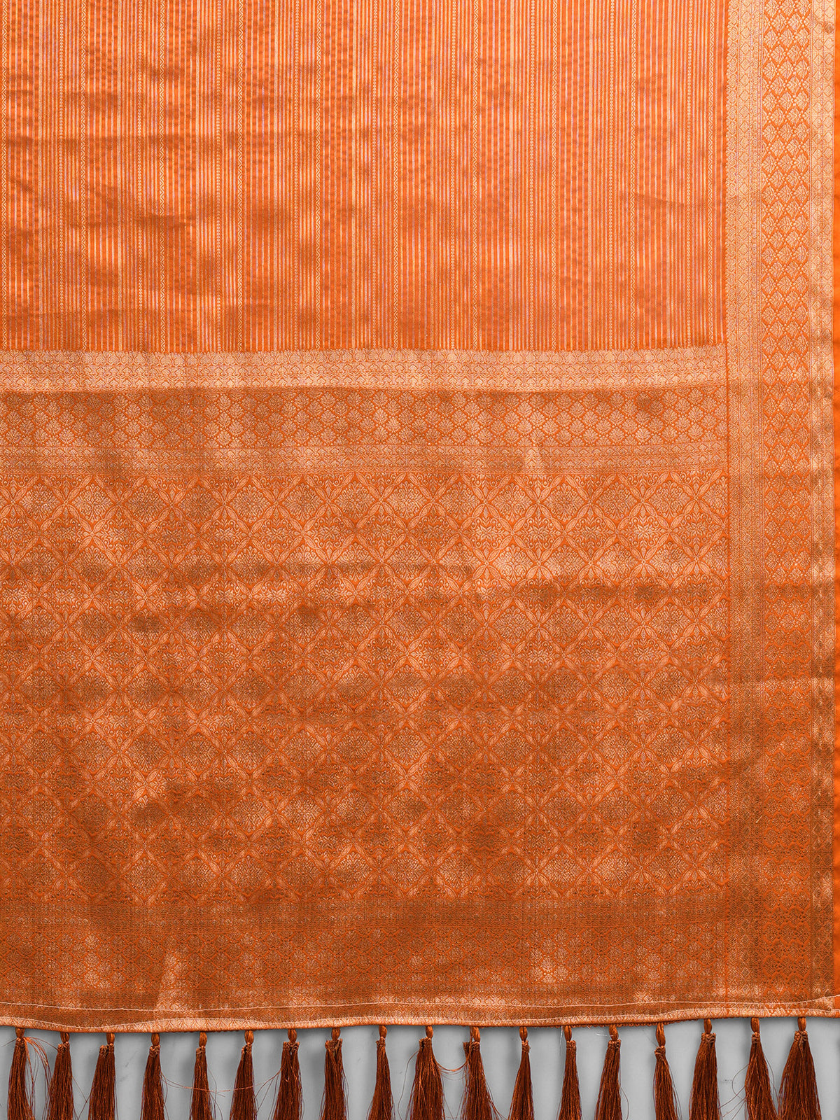 Orange Viscose Silk saree – detail view 4