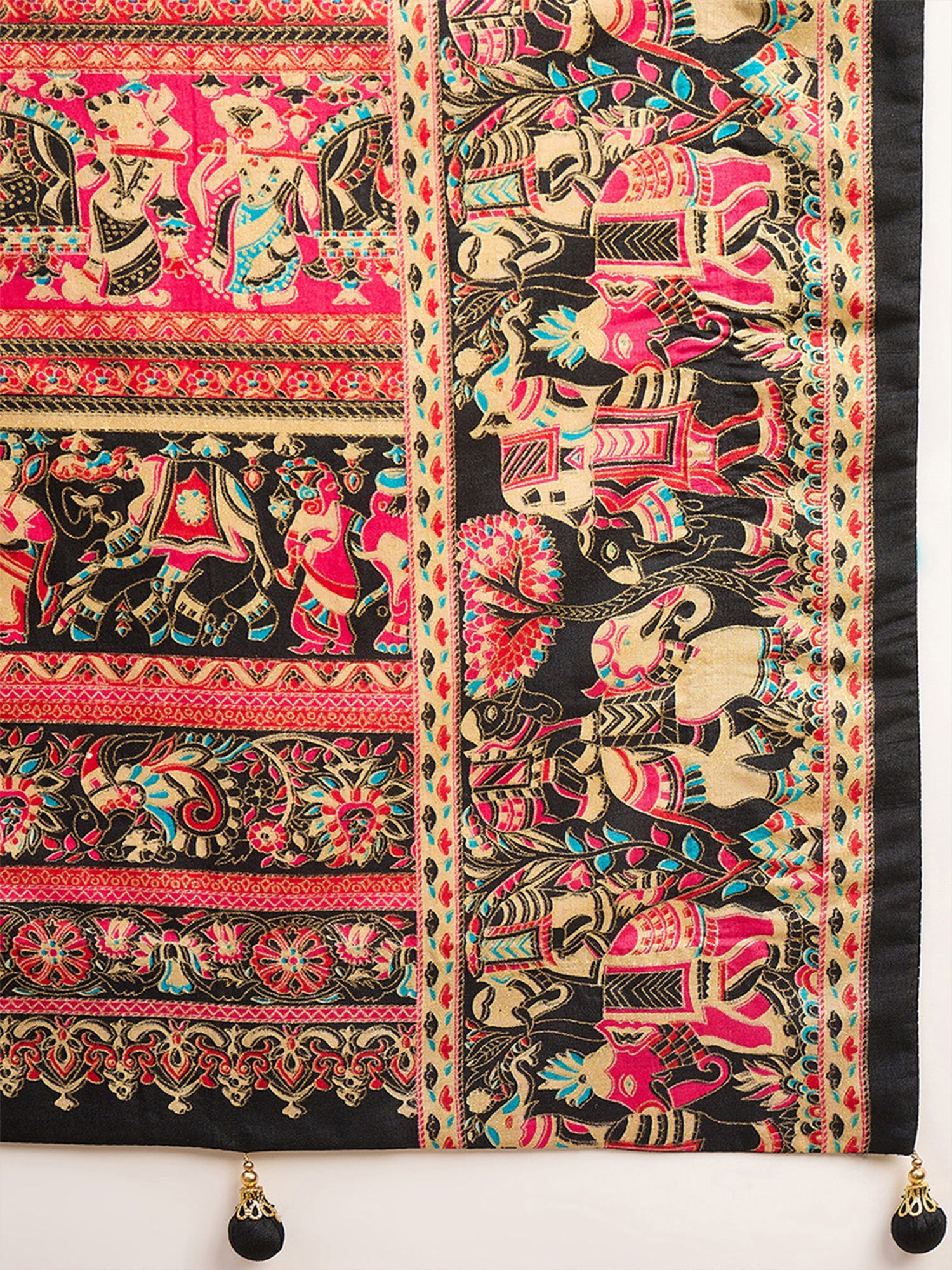 Black Silk Blend saree – detail view 5