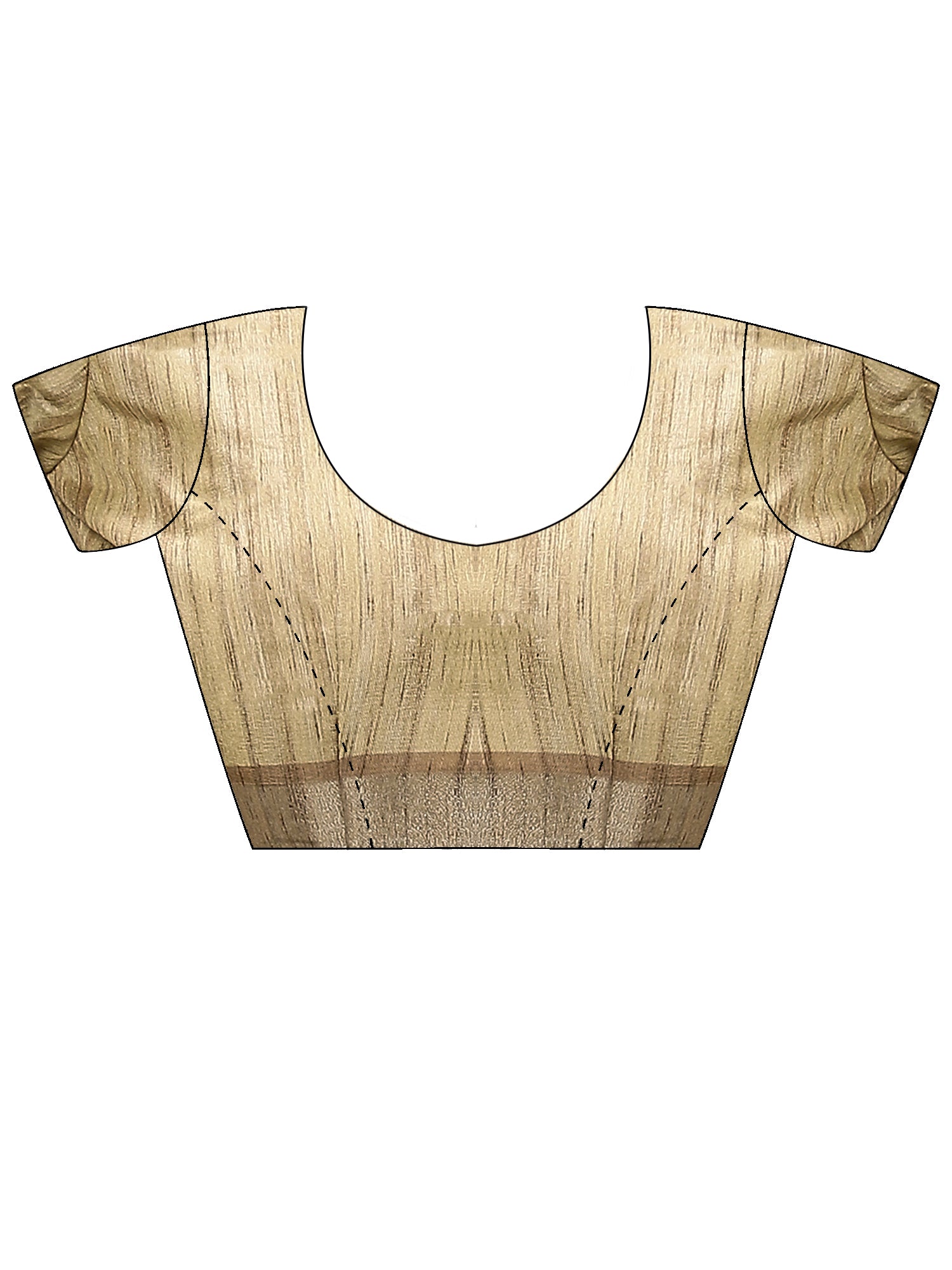 Unstitched cream satin silk blouse piece with solid design