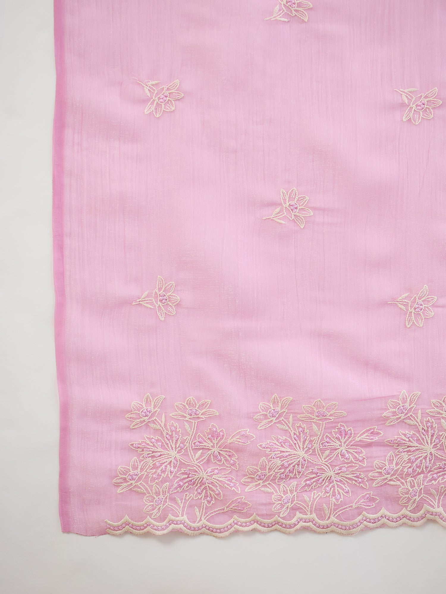 Pink Tissue saree – detail view 5