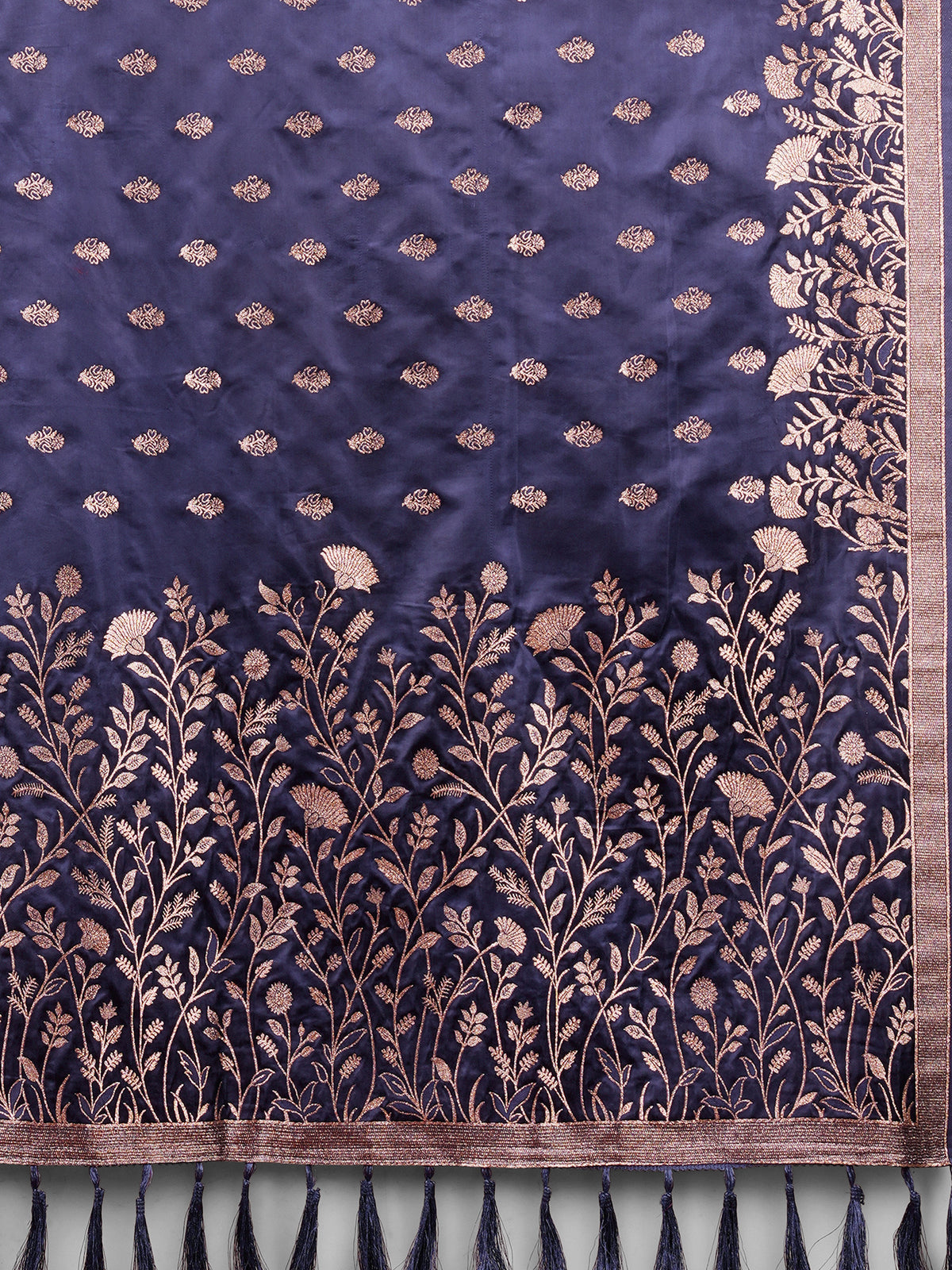 Navy Blue Silk Blend saree – detail view 4