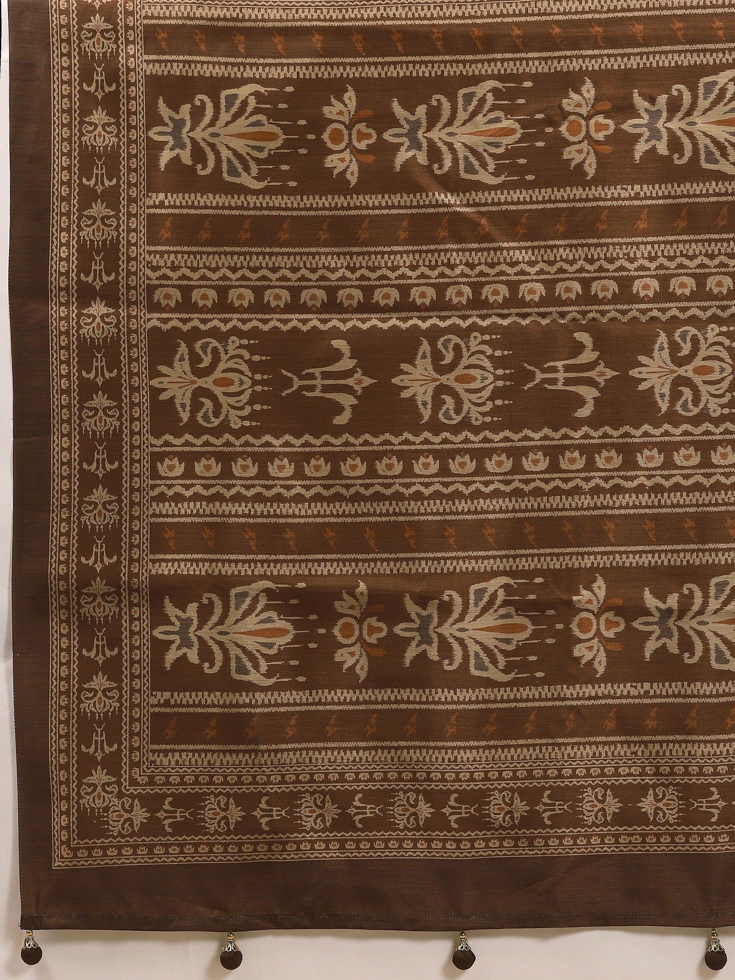 Brown Silk Blend saree – detail view 5