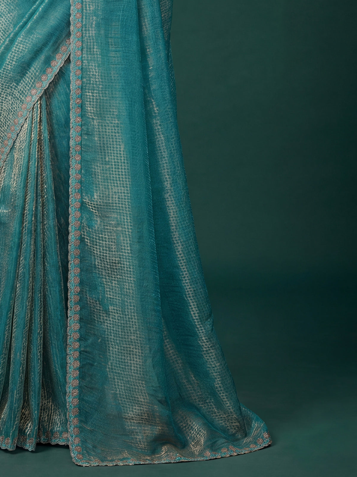 Light Blue Georgette saree – detail view 5