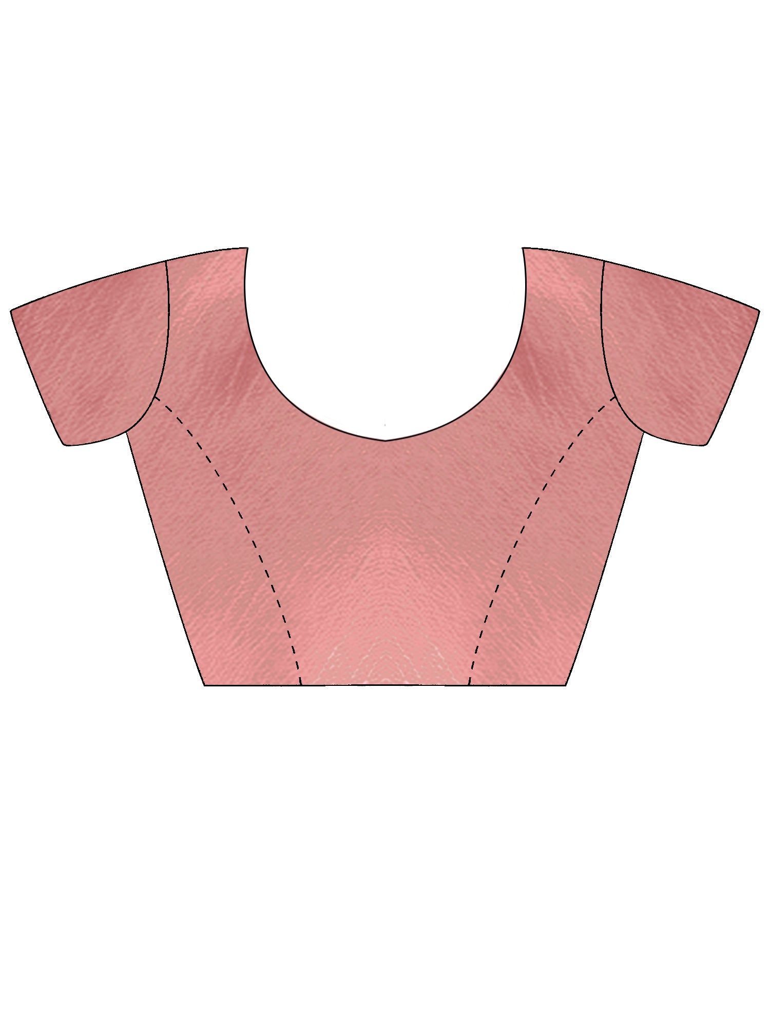 Unstitched pink silk blouse piece with embellished design