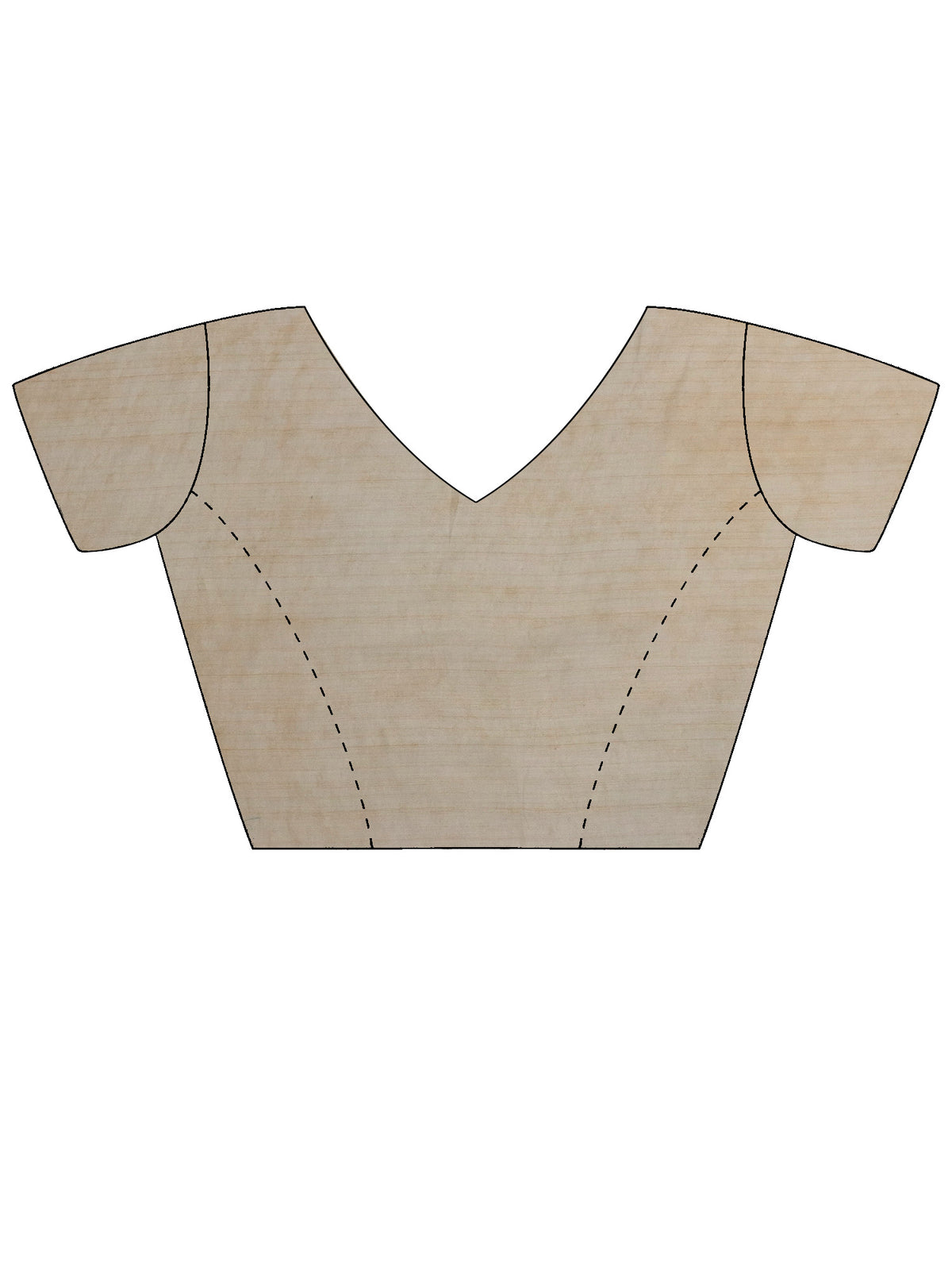 Unstitched beige linen blend blouse piece with solid design