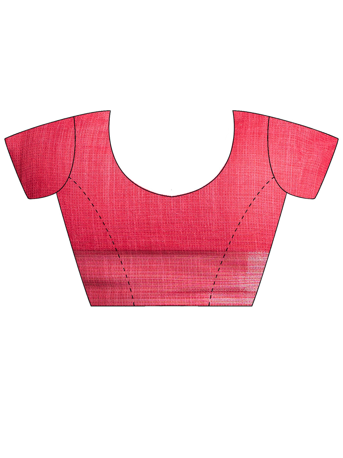 Pink Linen saree – detail view 4