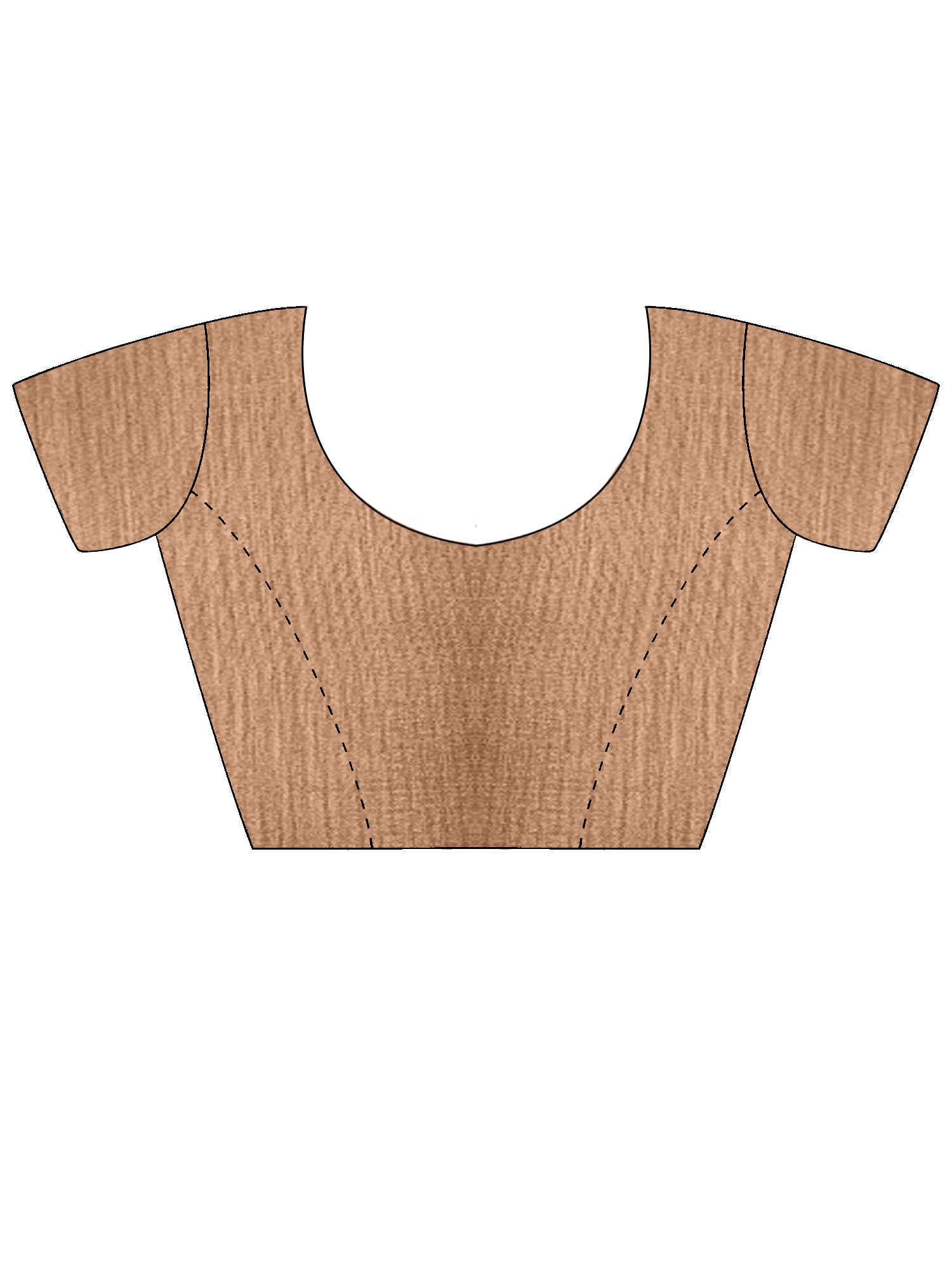 Unstitched beige cotton blend blouse piece with solid design