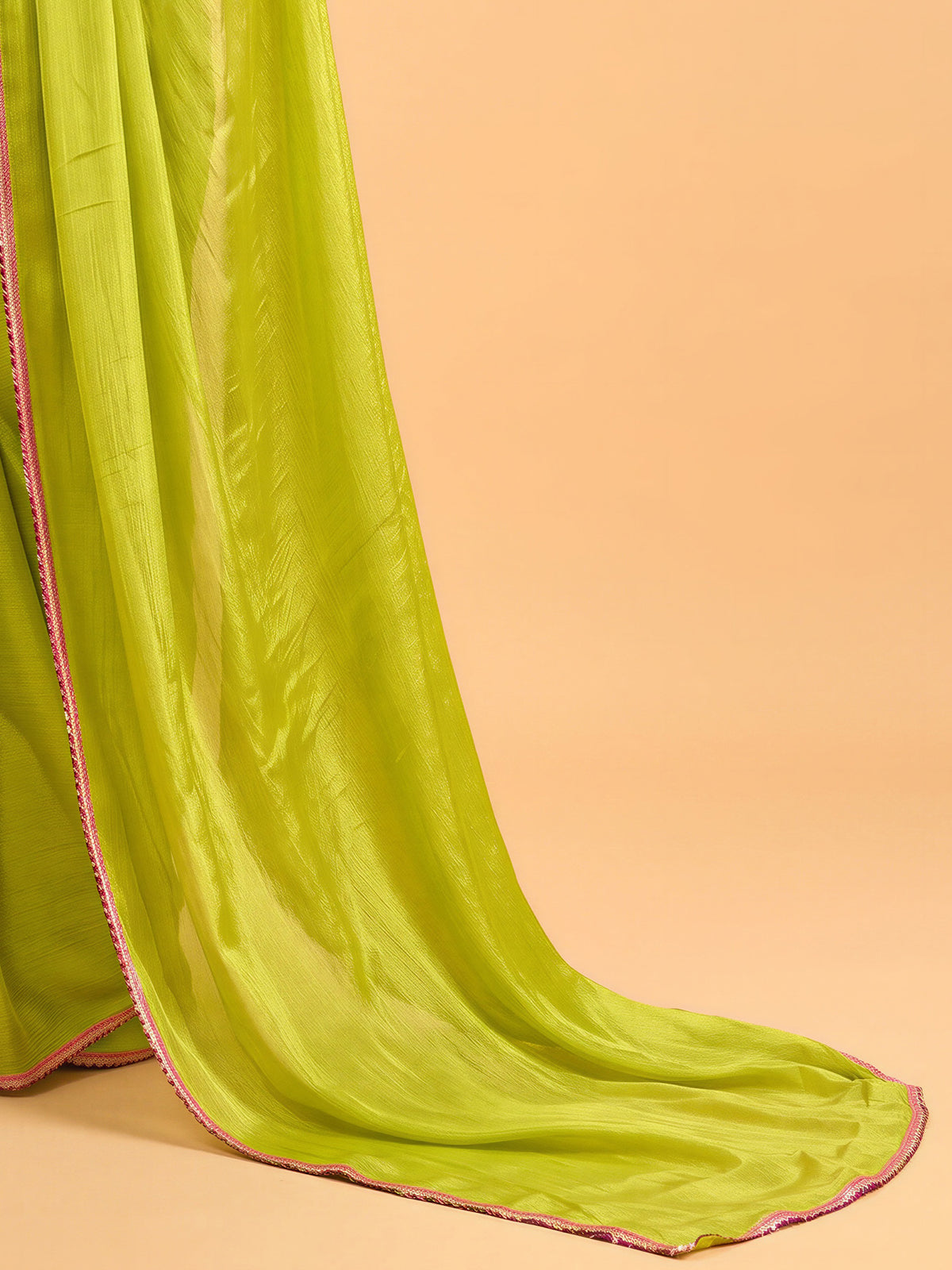 Olive Silk saree – detail view 5