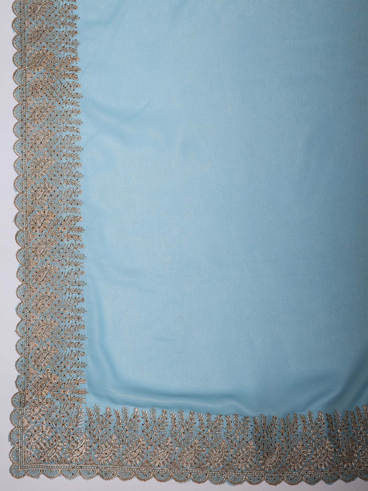 Light Blue Georgette saree – detail view 5