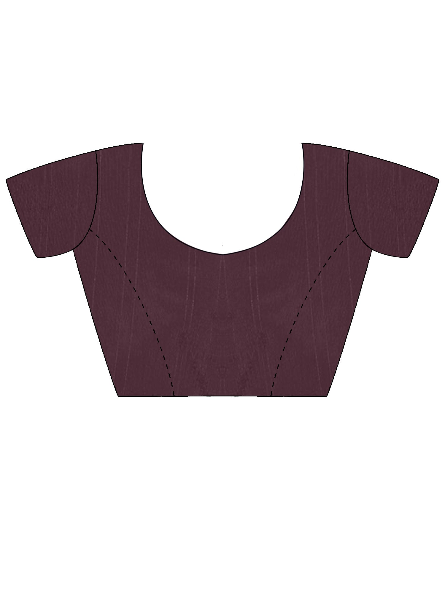 Unstitched violet cotton linen blouse piece with solid design