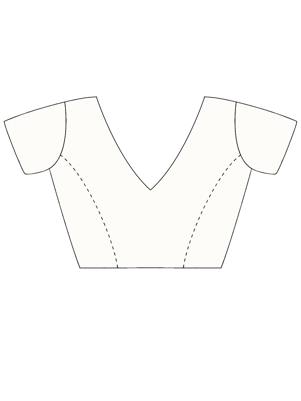 Unstitched off white satin blouse piece with embellished design