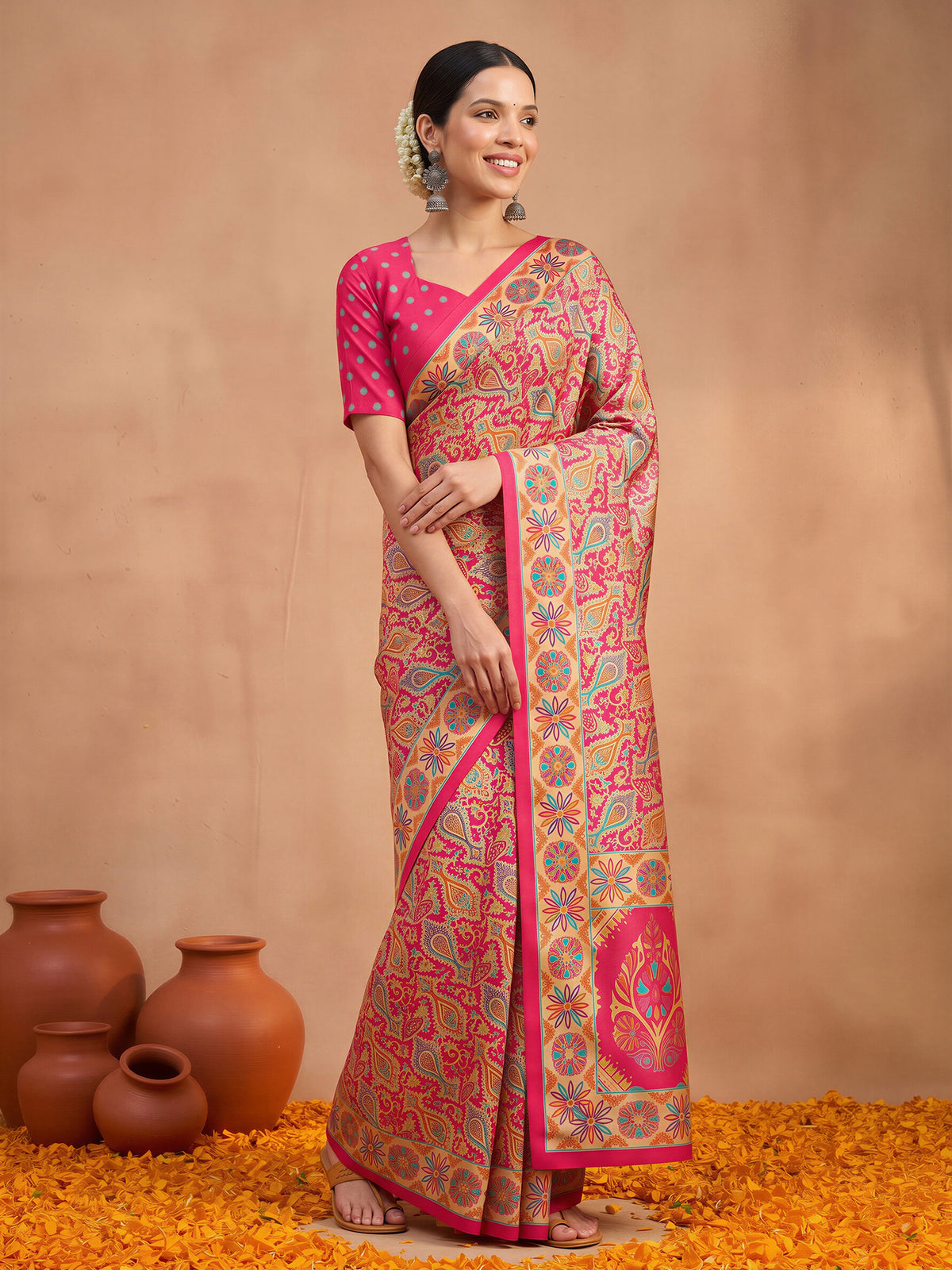 Assorted Silk Blend saree – detail view 3