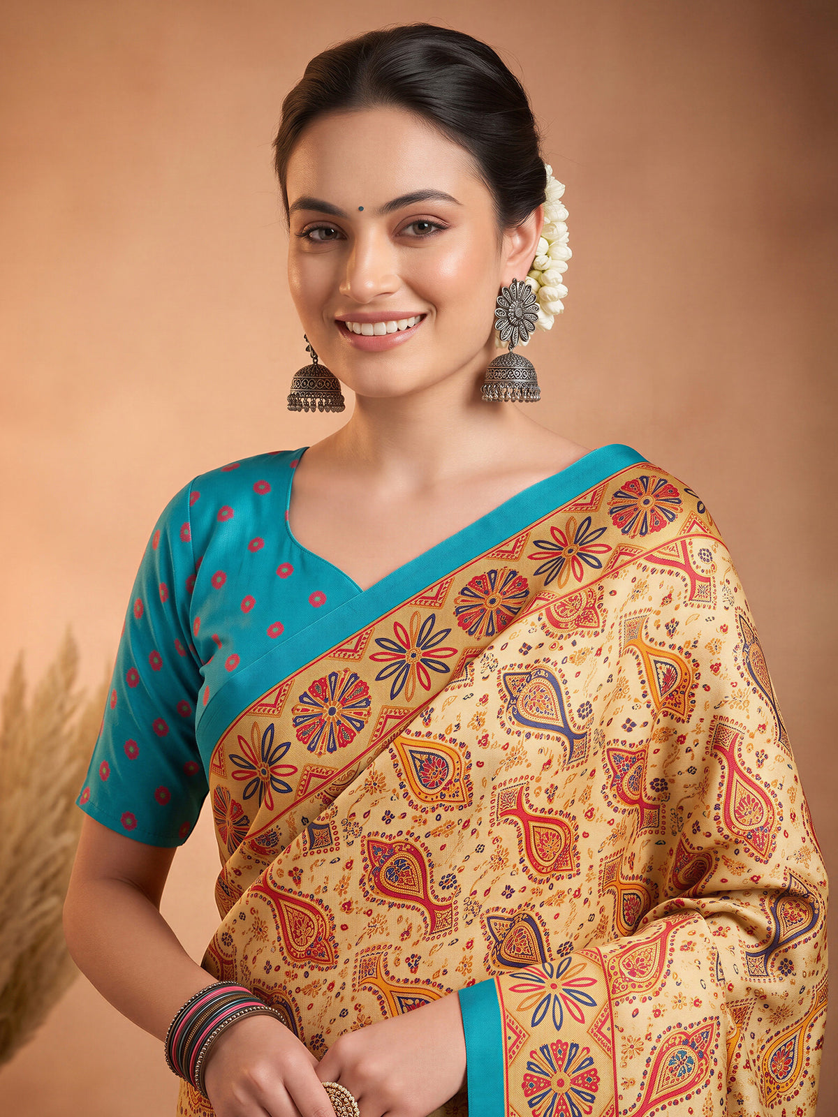 Light Blue Silk Blend saree – detail view 3
