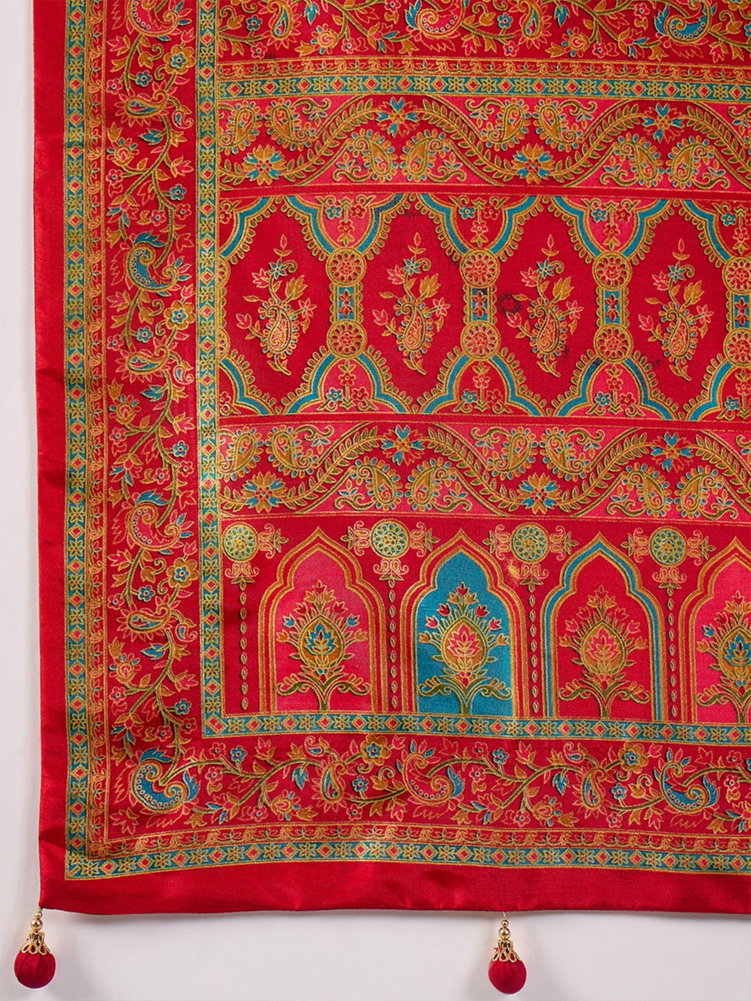 Red Silk Blend saree – detail view 5
