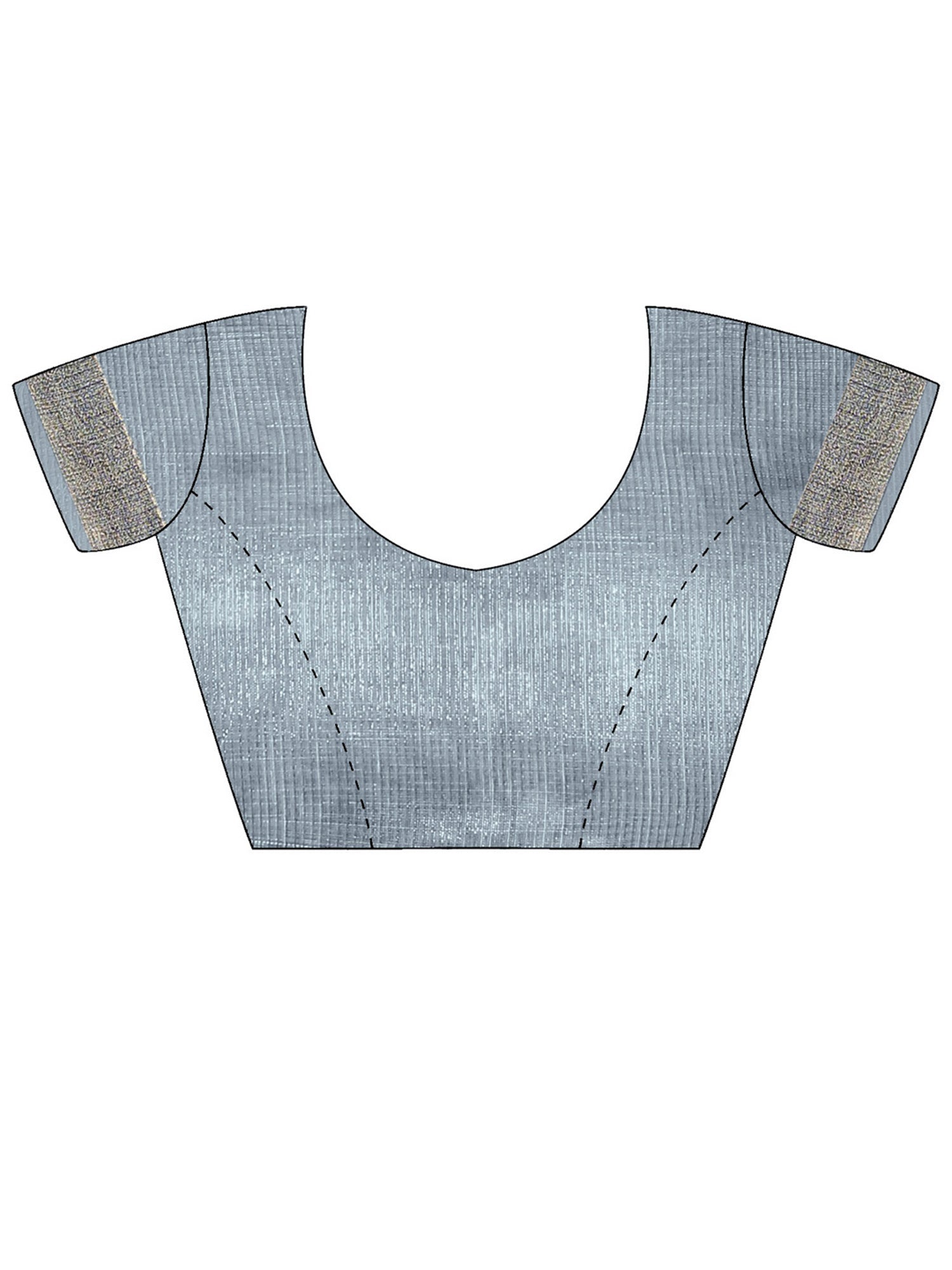 Unstitched teal blue cotton silk blouse piece with solid design