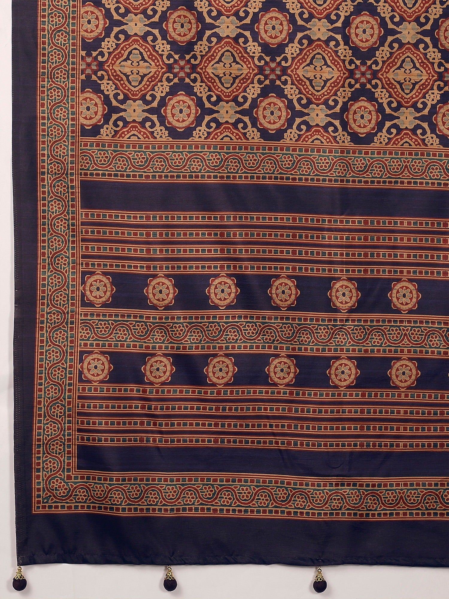 Navy Blue Silk Blend saree – detail view 5