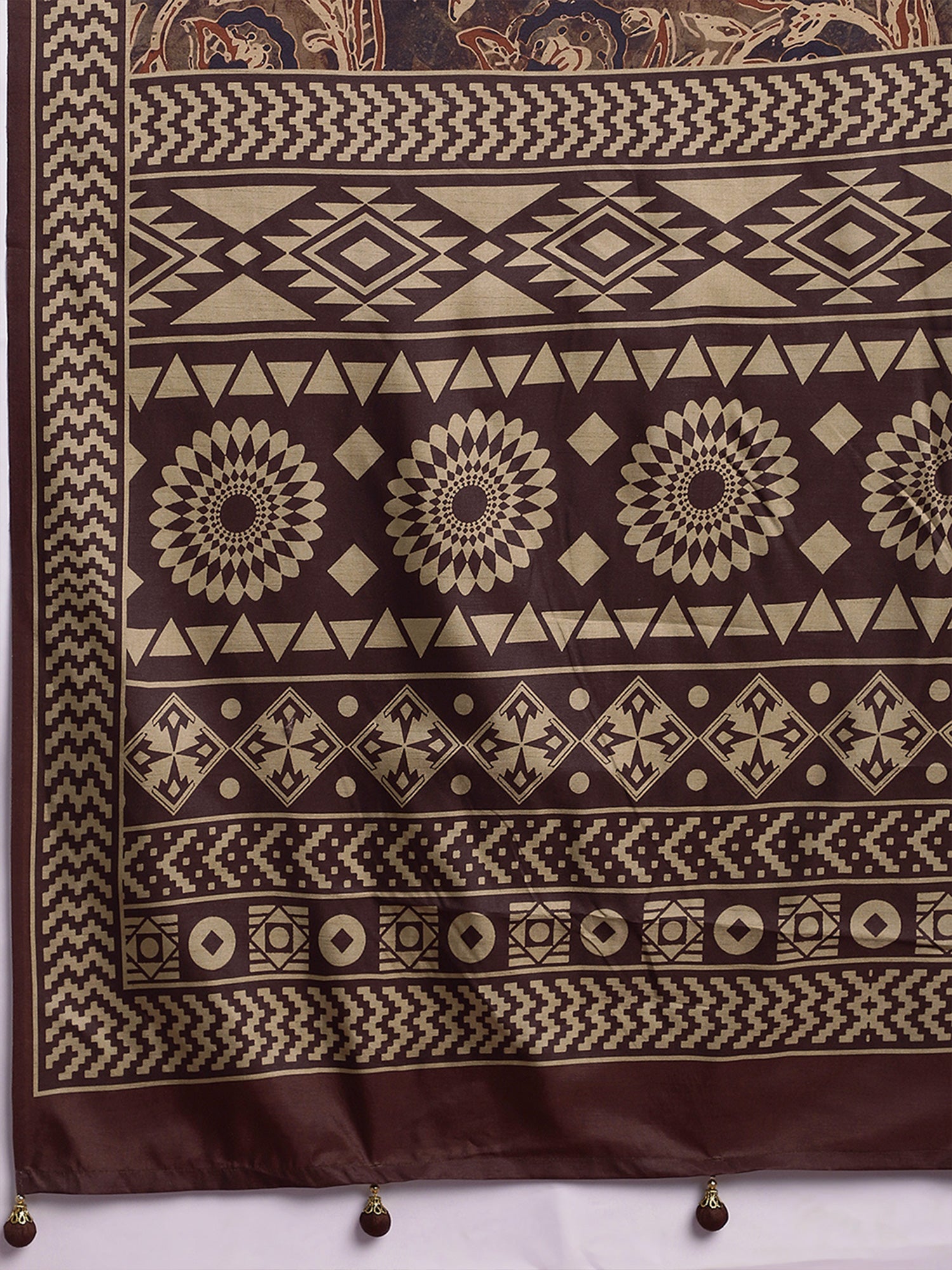 Brown Silk Blend saree – detail view 5