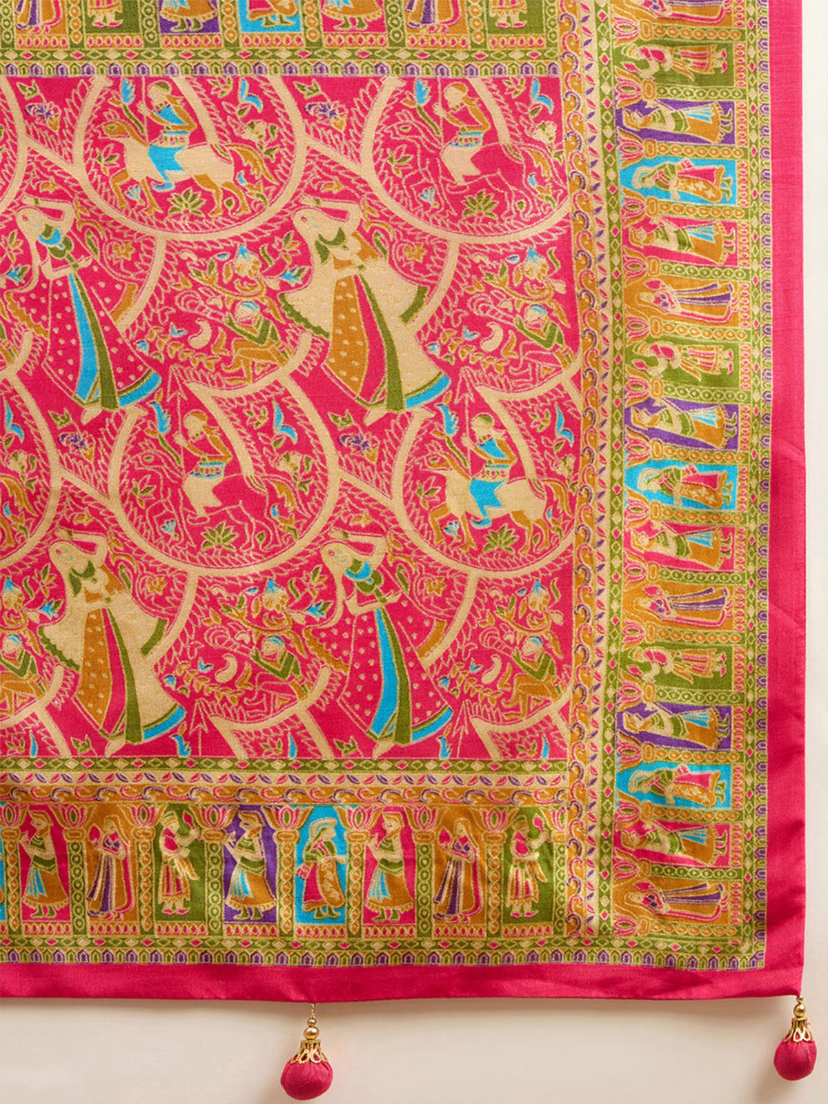 Pink Silk Blend saree – detail view 5