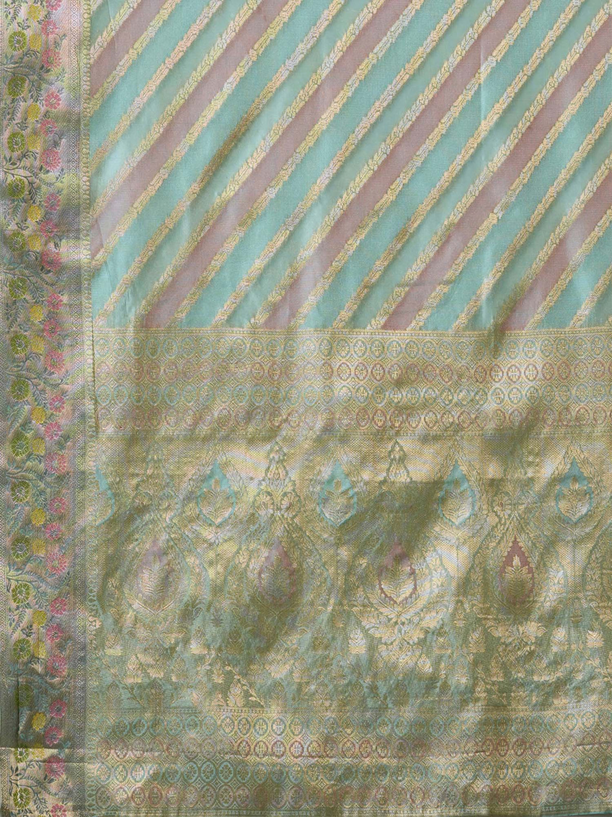 Light Blue Organza saree – detail view 5