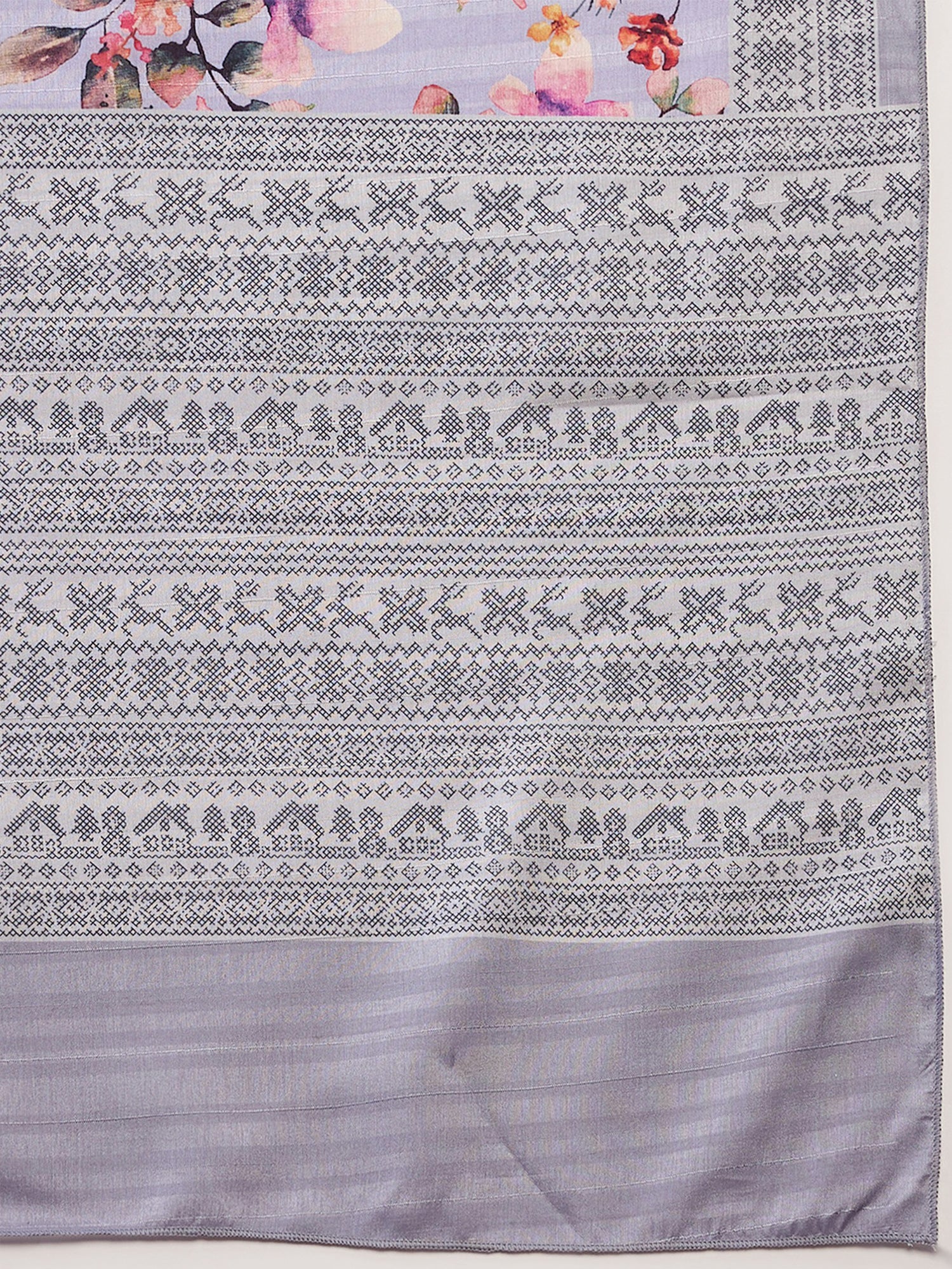 Lavender Silk Blend saree – detail view 5