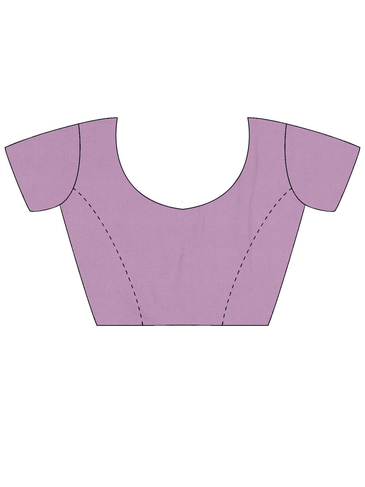 Unstitched lavender kota doria cotton blouse piece with solid design