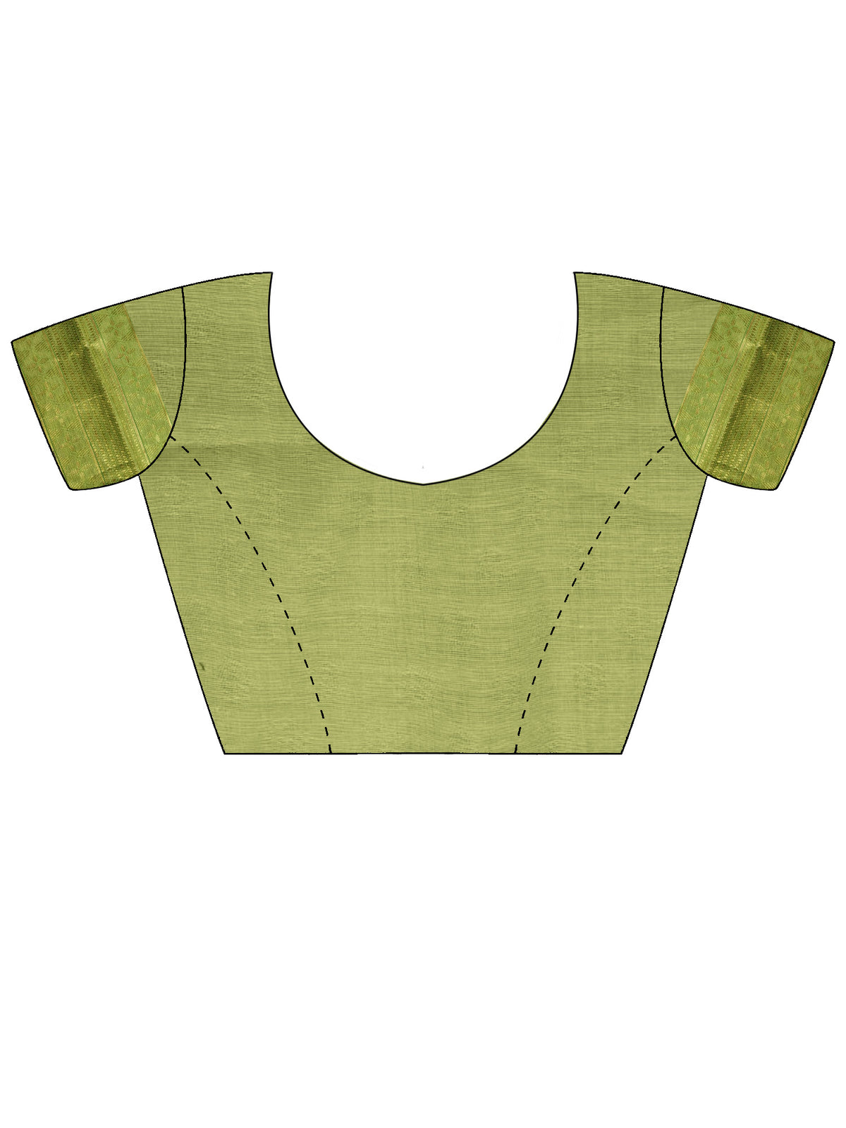 Unstitched mint green silk blend blouse piece with woven design design