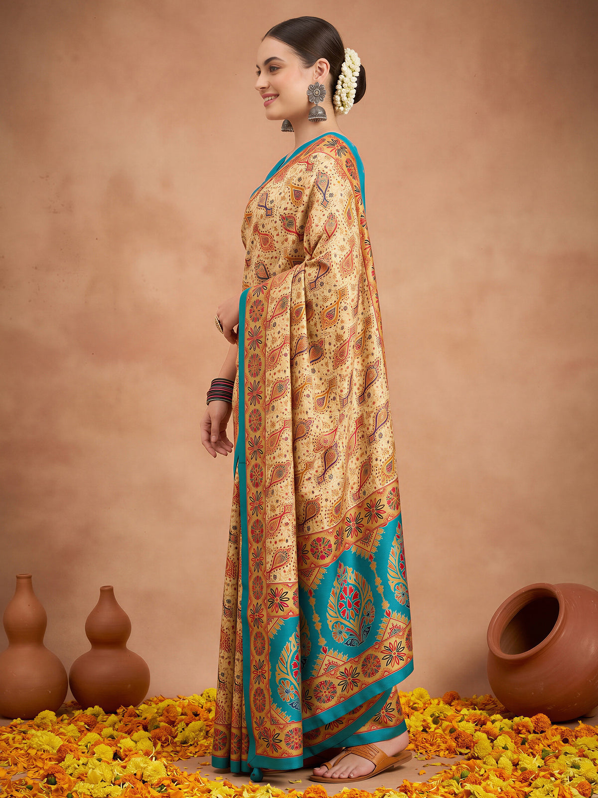 Light Blue Silk Blend saree – detail view 2