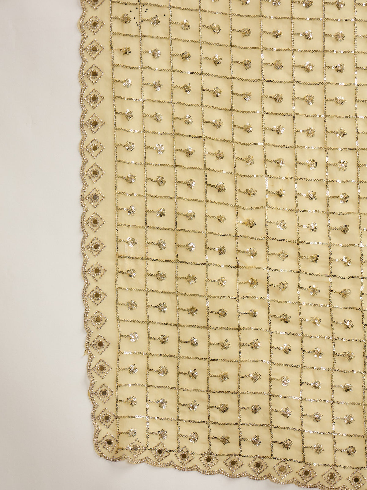 Yellow Soft Silk saree – detail view 4