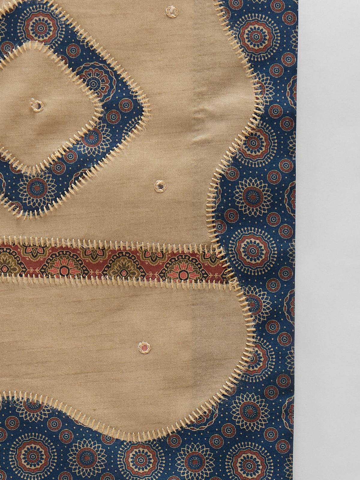 Light Brown silk blend saree view 1