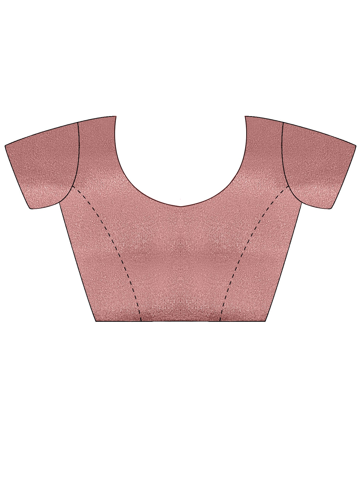 Unstitched mauve silk blouse piece with solid design