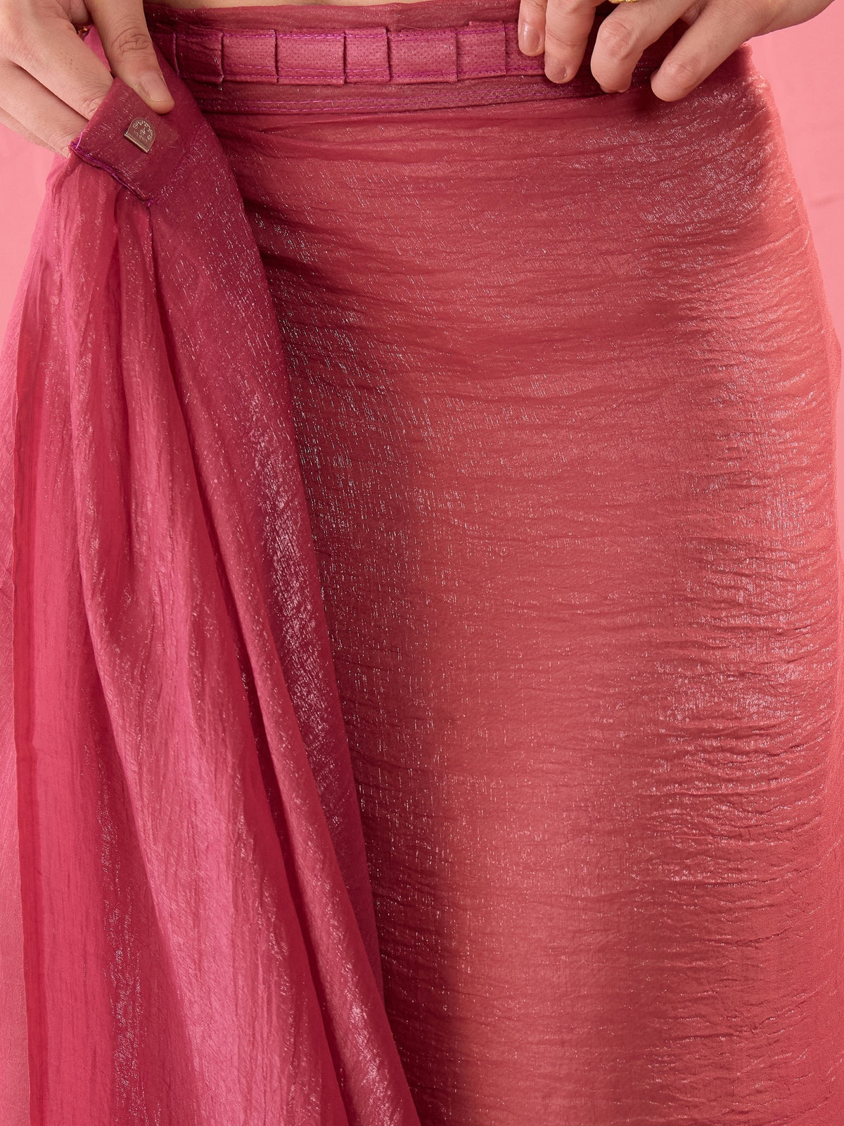 Mauve Tissue saree – detail view 5