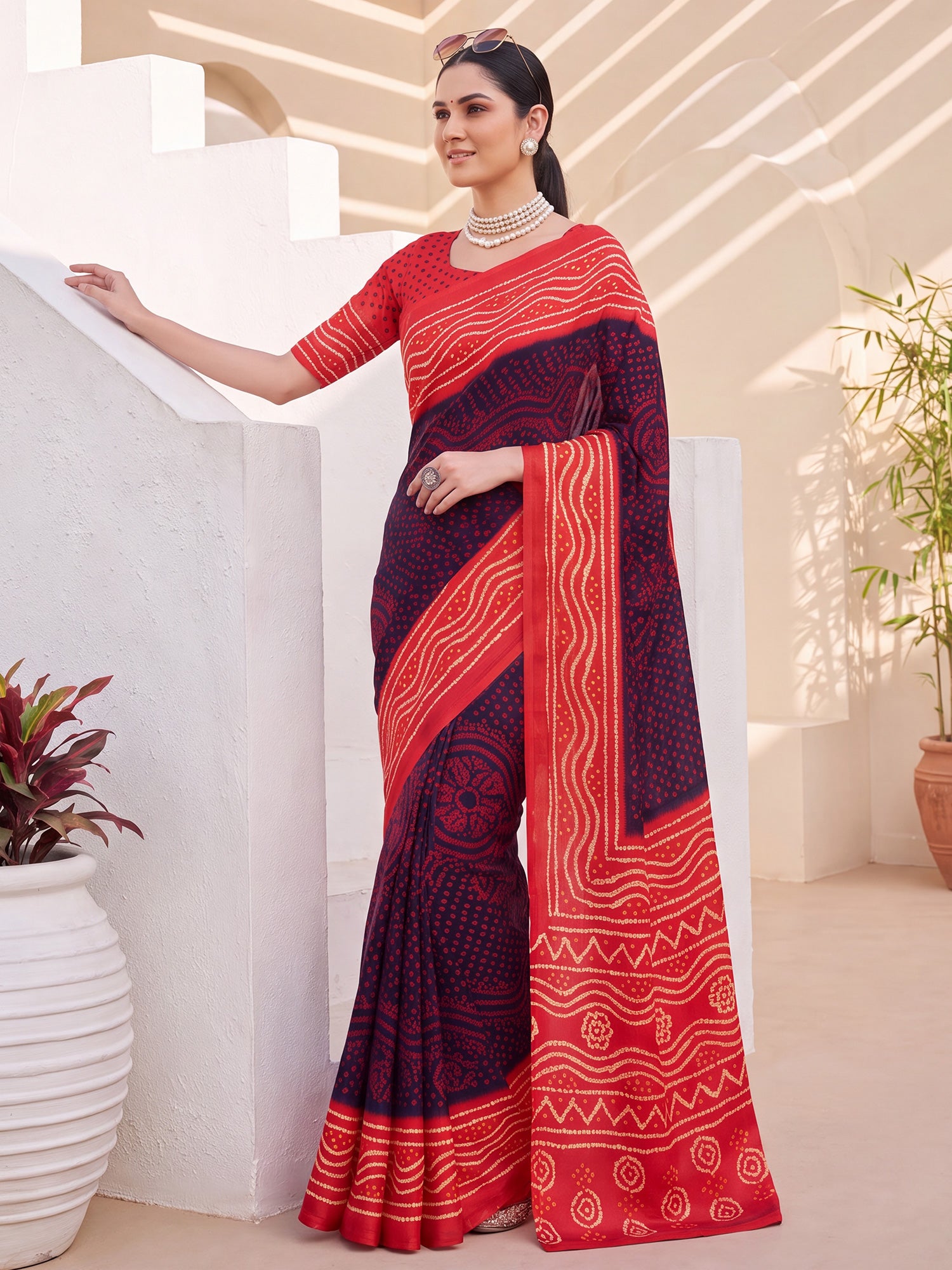 Black Satin Silk saree – detail view 3