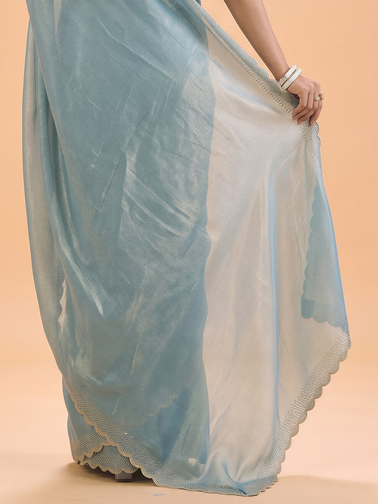 Light Blue Silk saree – detail view 5
