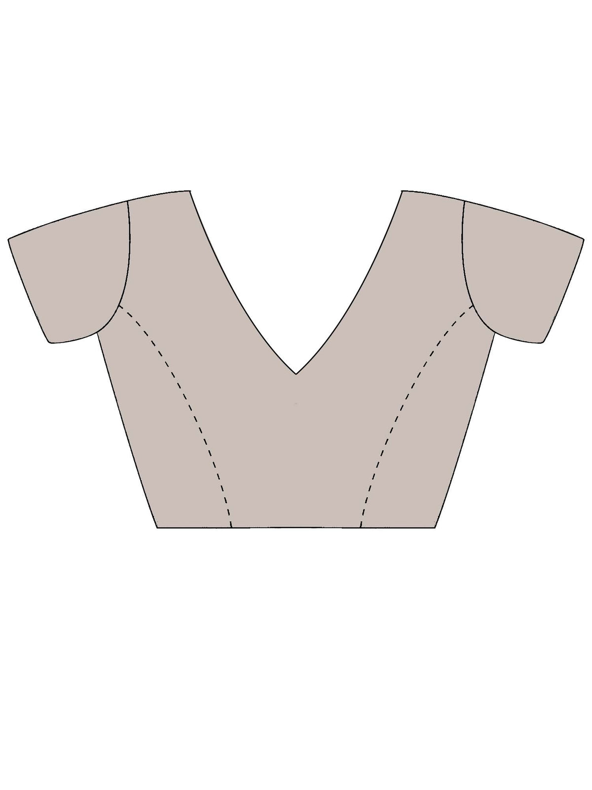 Unstitched white georgette blouse piece with solid design