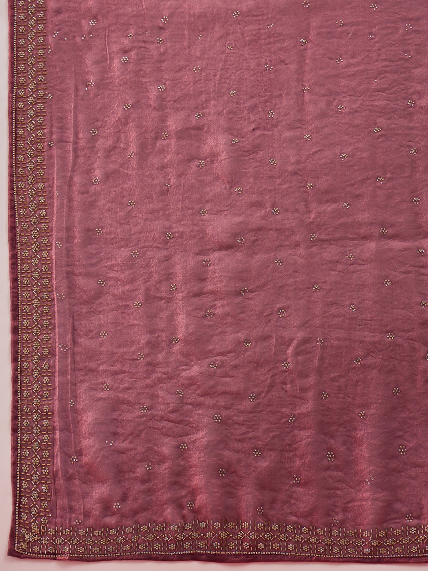 Mauve Satin Silk saree – detail view 5