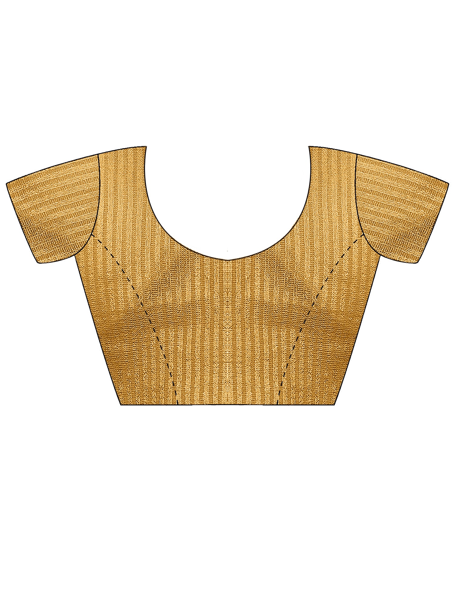 Unstitched mustard linen blouse piece with ethnic motif design