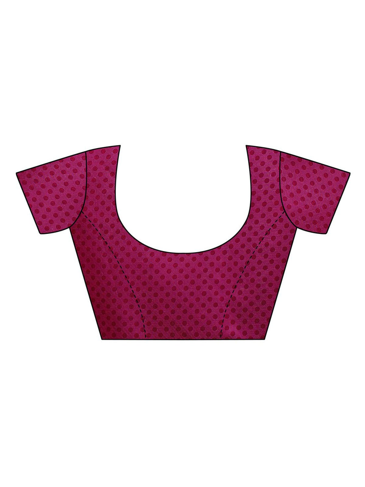 Unstitched wine silk blend blouse piece with woven design design