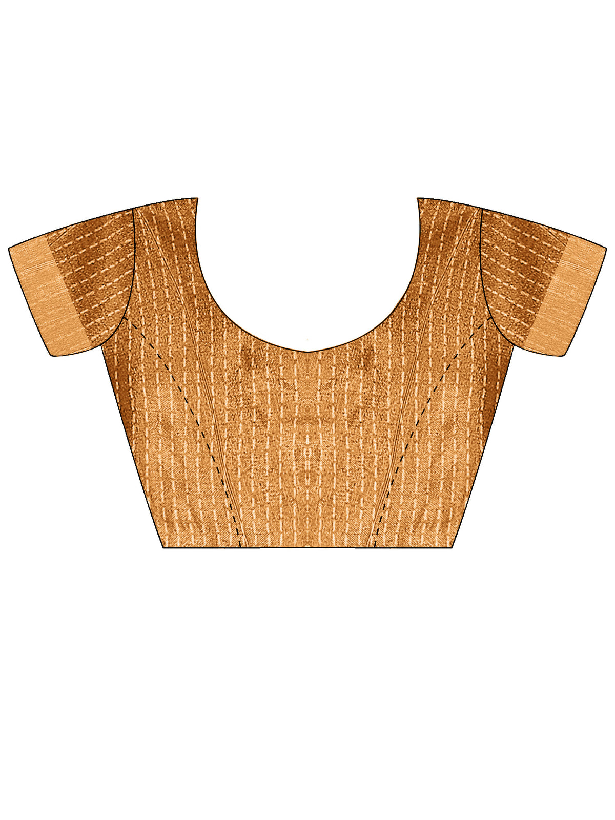 Unstitched mustard cotton silk blouse piece with ethnic motif design