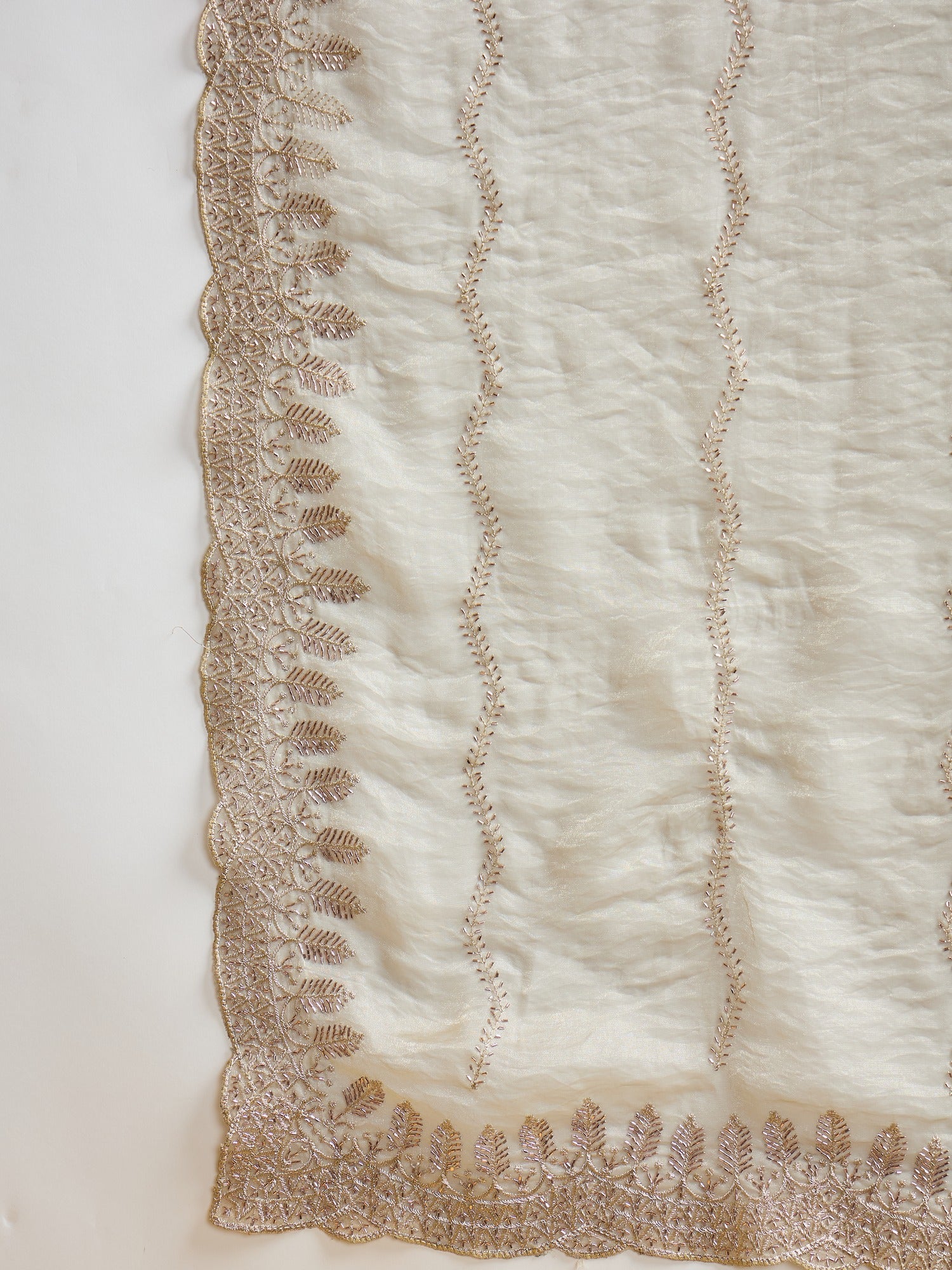 Light Green Satin Silk saree – detail view 4