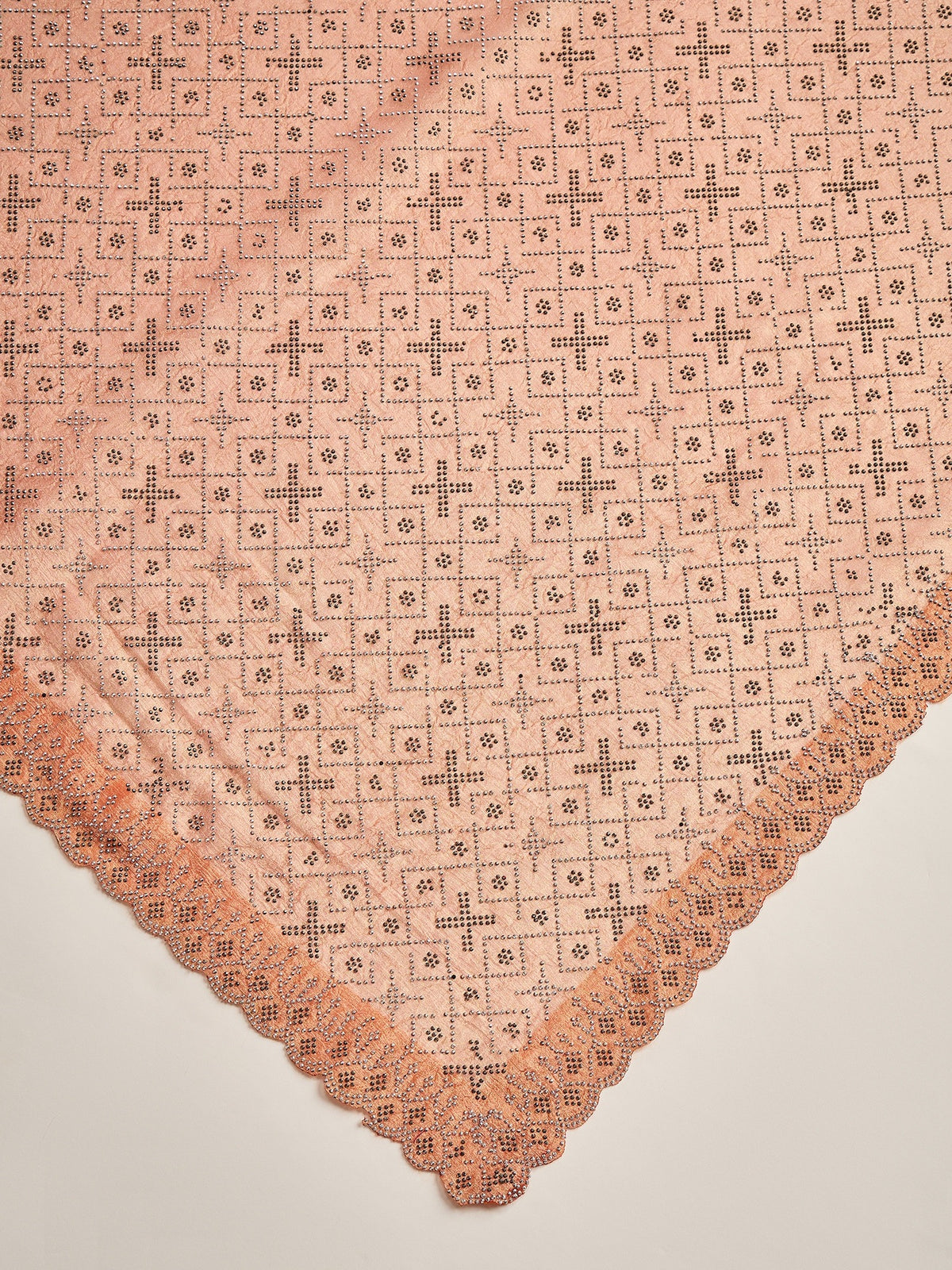 Peach Paper Silk saree – detail view 5