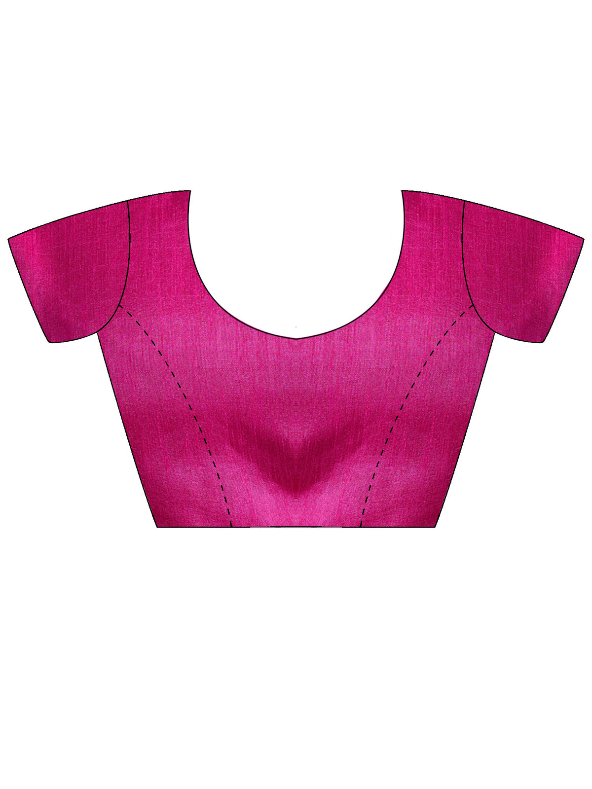 Unstitched pink georgette blouse piece with solid design