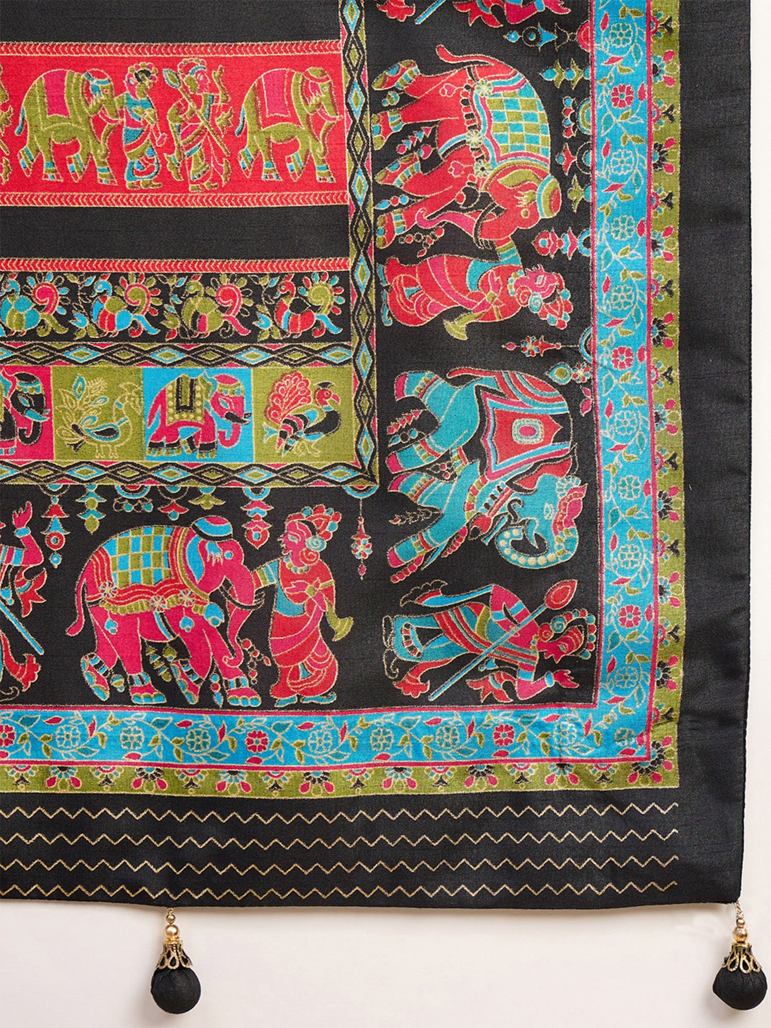 Black Silk Blend saree – detail view 5