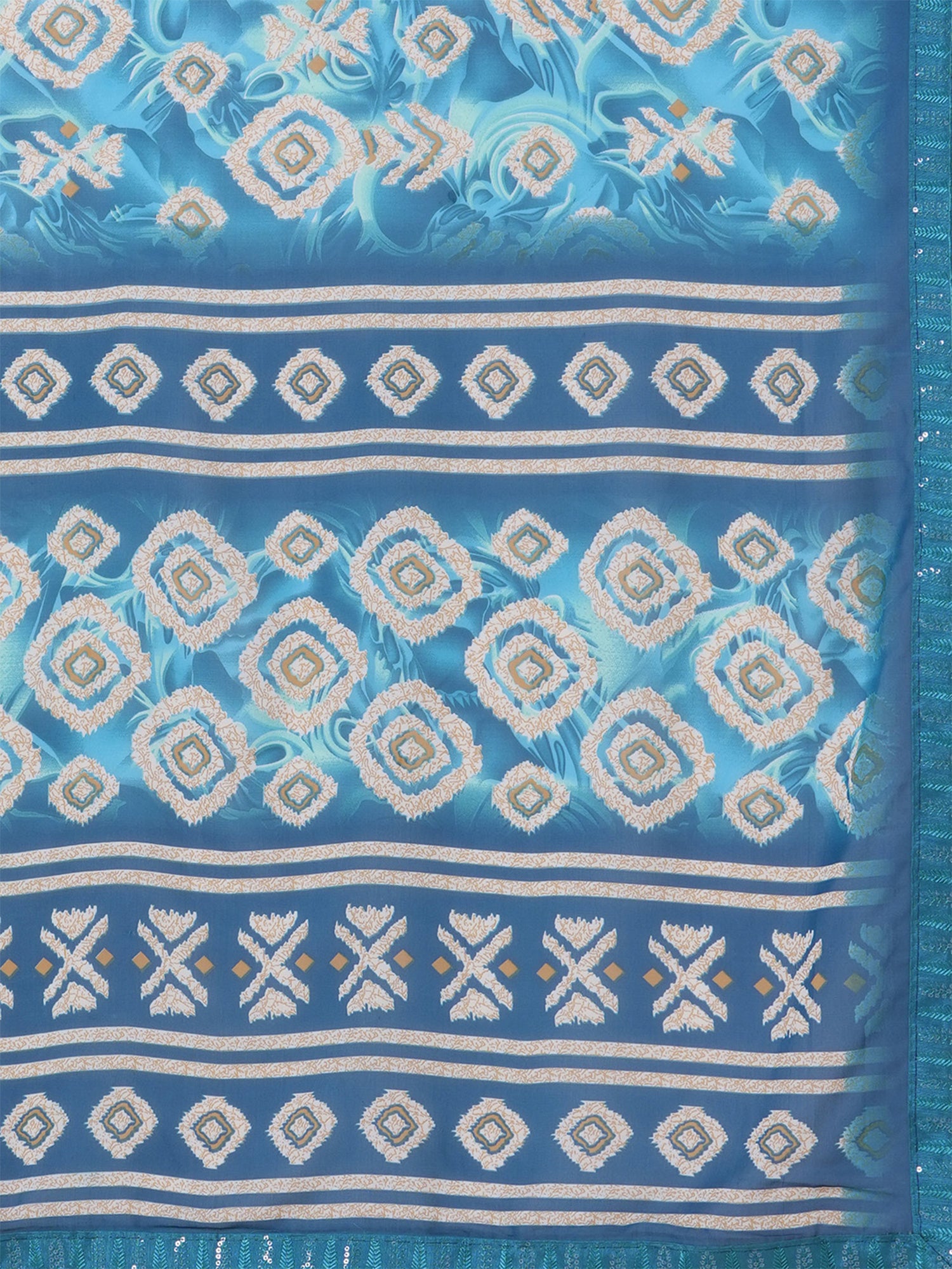 Light Blue Georgette saree – detail view 5