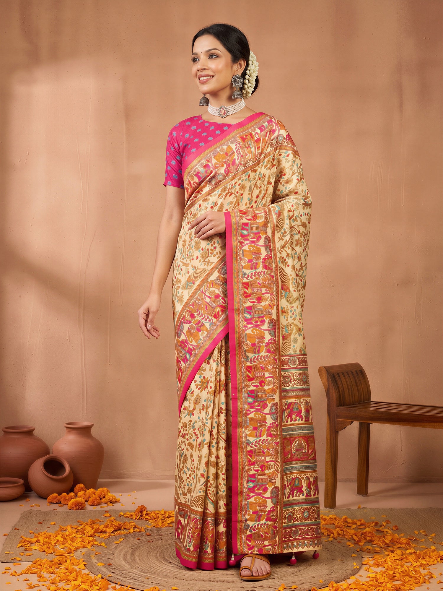 Assorted Silk Blend saree – detail view 3