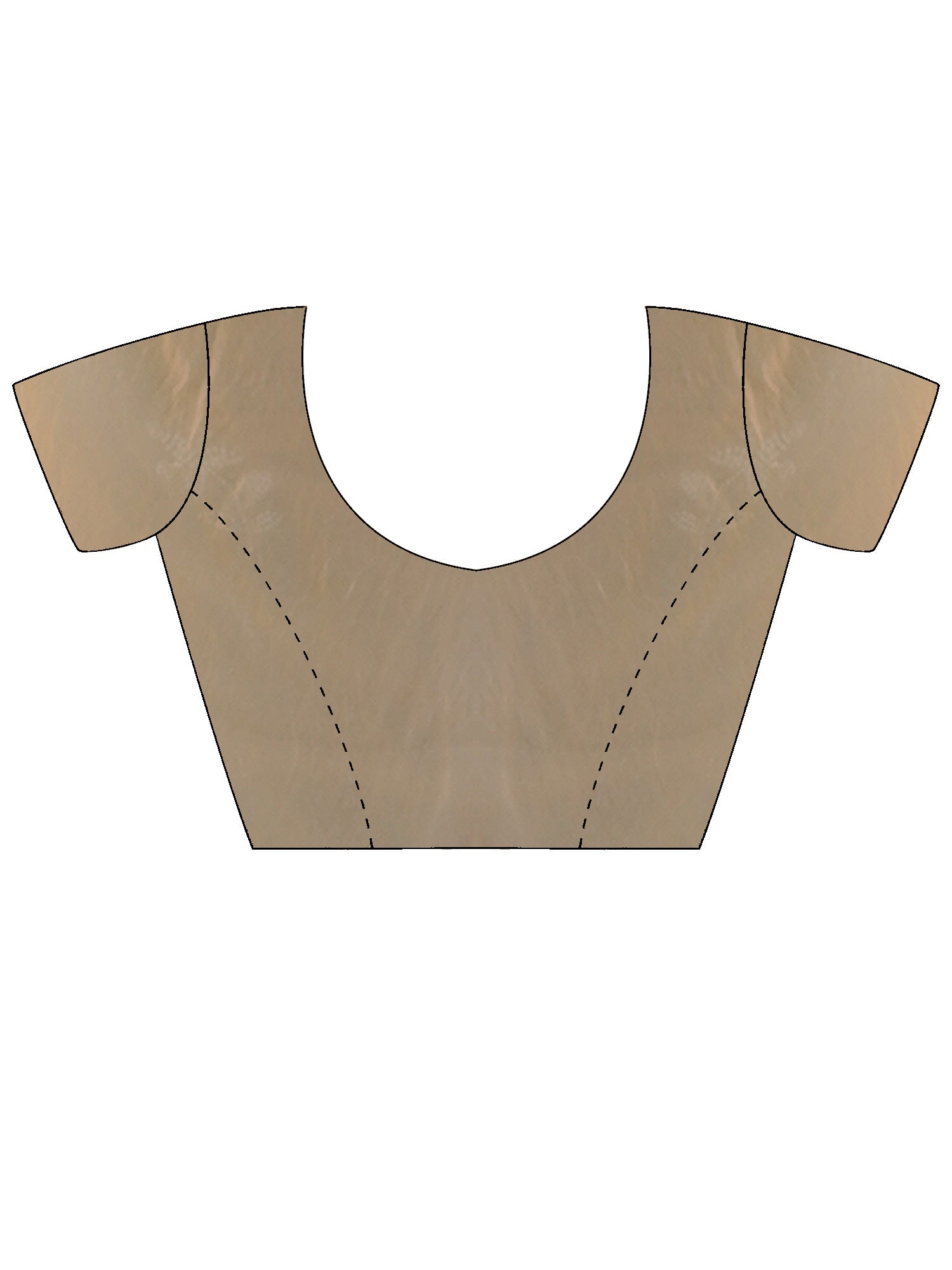 Unstitched metallic satin blouse piece with solid design