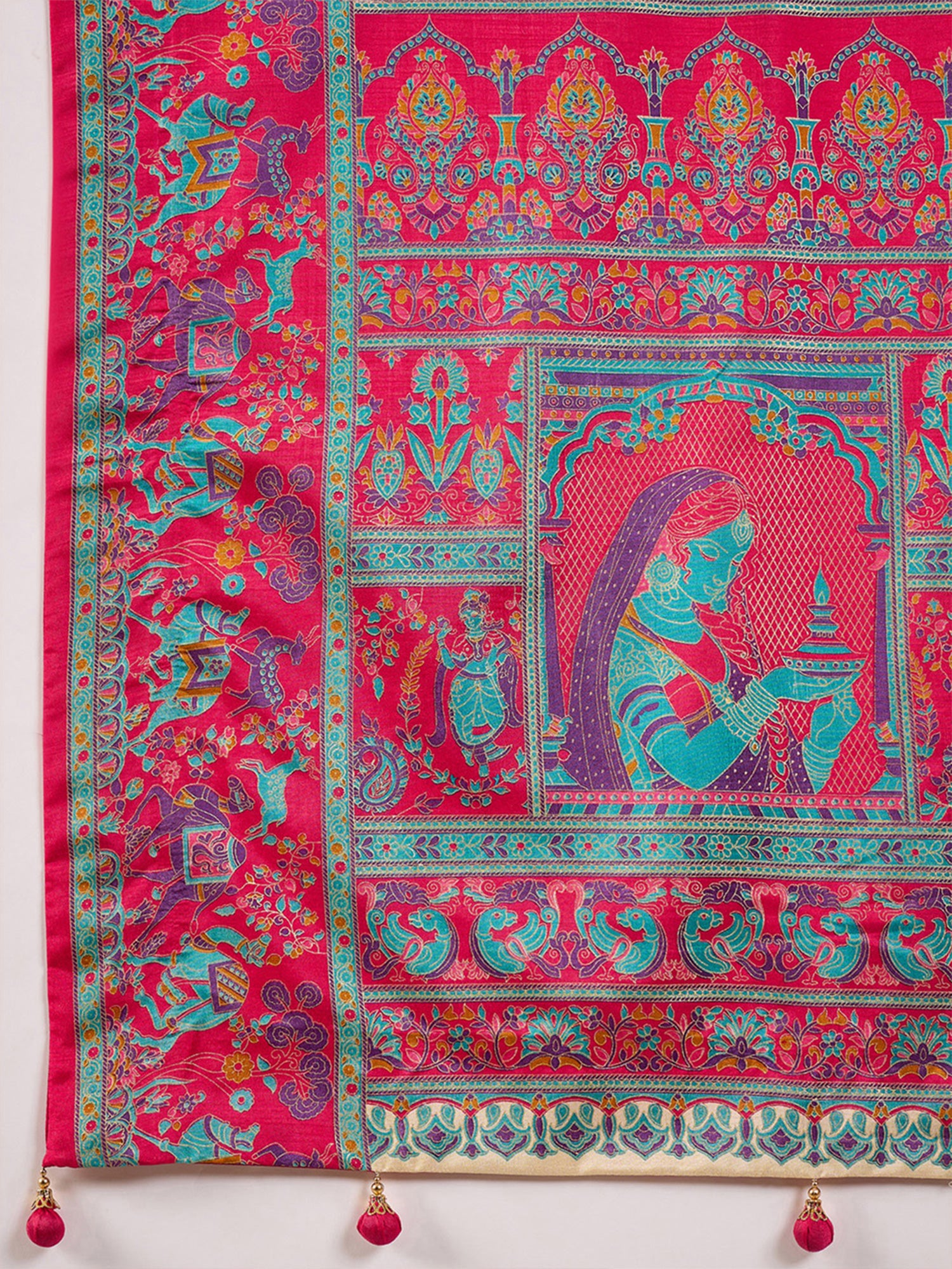 Pink Silk Blend saree – detail view 5