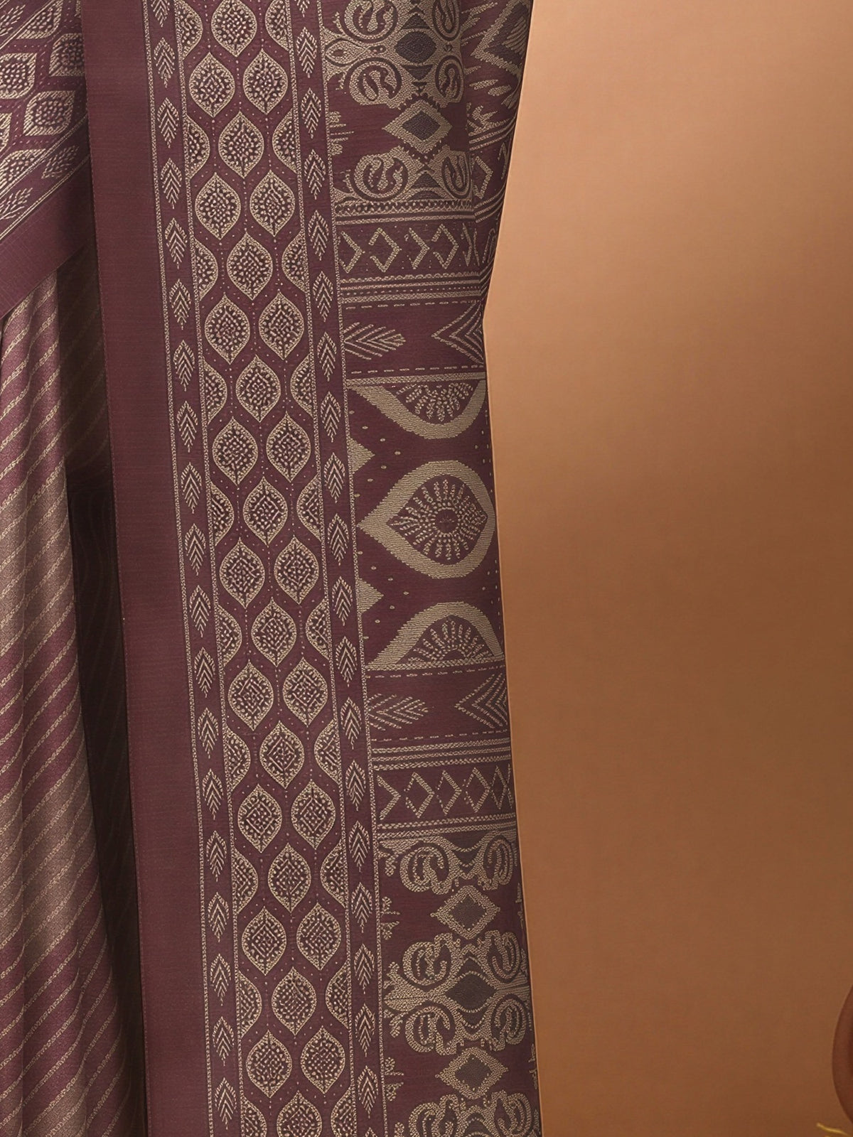 Mauve Silk Blend saree – detail view 6